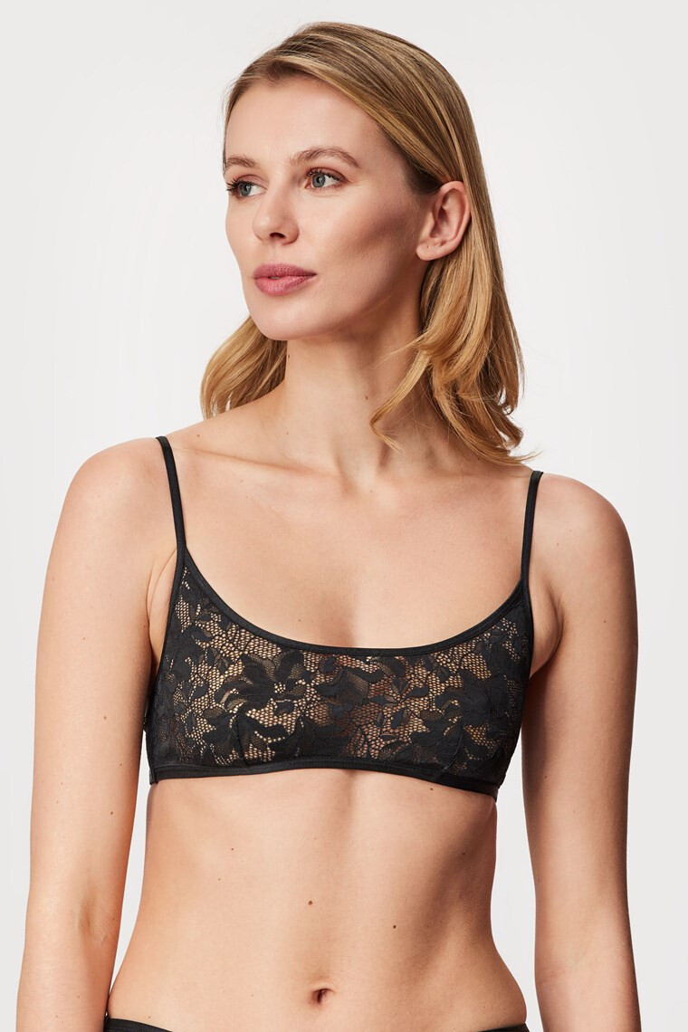 Hunkemöller Podprsenkový top Elle Black S - Pepit.cz