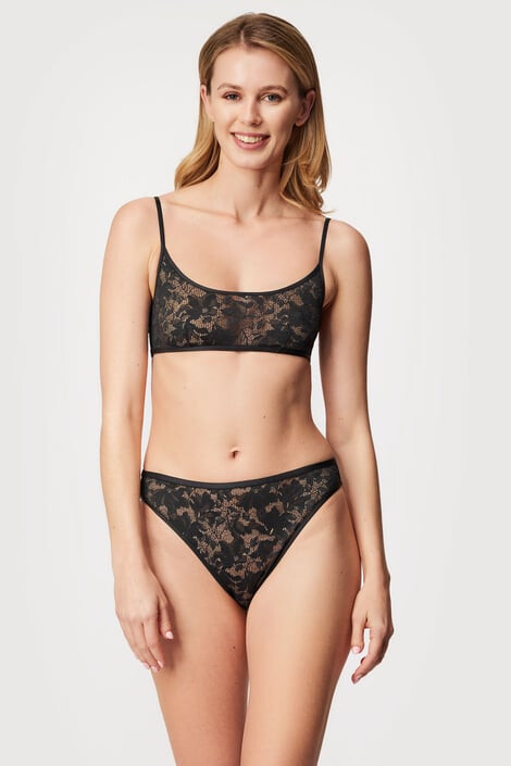 Hunkemöller Podprsenkový top Elle Black XXS - Pepit.cz