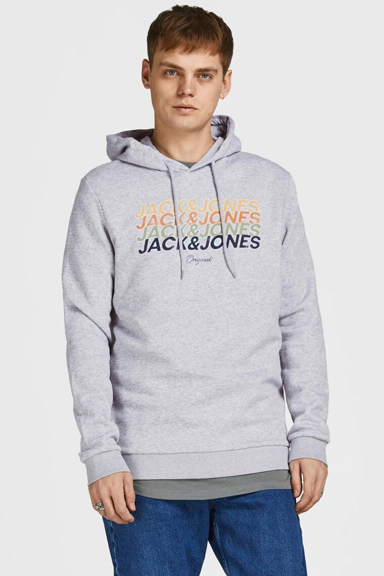 Jack & Jones Šedá mikina JACK AND JONES Brady L - Pepit.cz