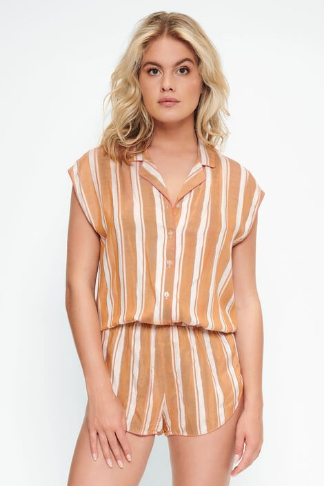 LingaDore Dámský noční overal Stripe Print M - Pepit.cz