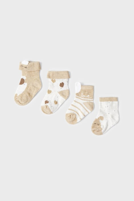 Mayoral Moda Infantil S:A.U. 4 PACK ponožek pro miminka Mayoral Love 6 - Pepit.cz