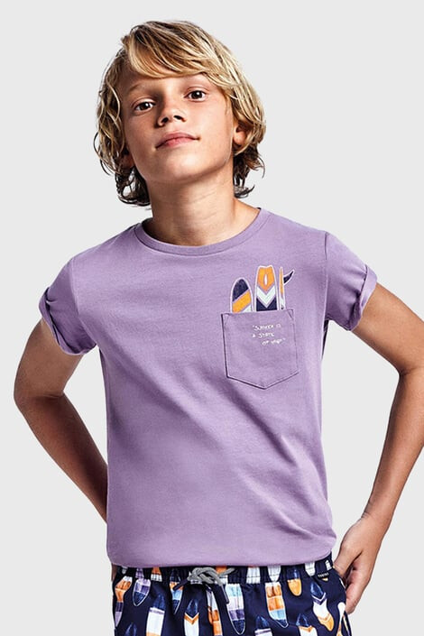 Mayoral Moda Infantil S:A.U. Chlapecké tričko Mayoral Grape fialové 8 - Pepit.cz