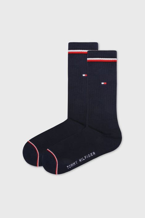 Tommy Hilfiger 2 PACK modrých vysokých ponožek Iconic 39-42 - Pepit.cz