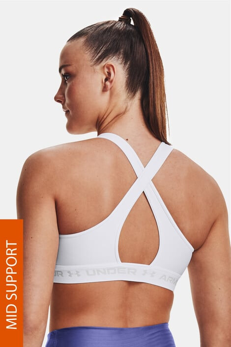 Under Armour Bílá sportovní podprsenka Crossback Mid XS - Pepit.cz