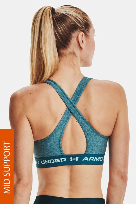 Under Armour Tyrkysová sportovní podprsenka Crossback Heather S - Pepit.cz