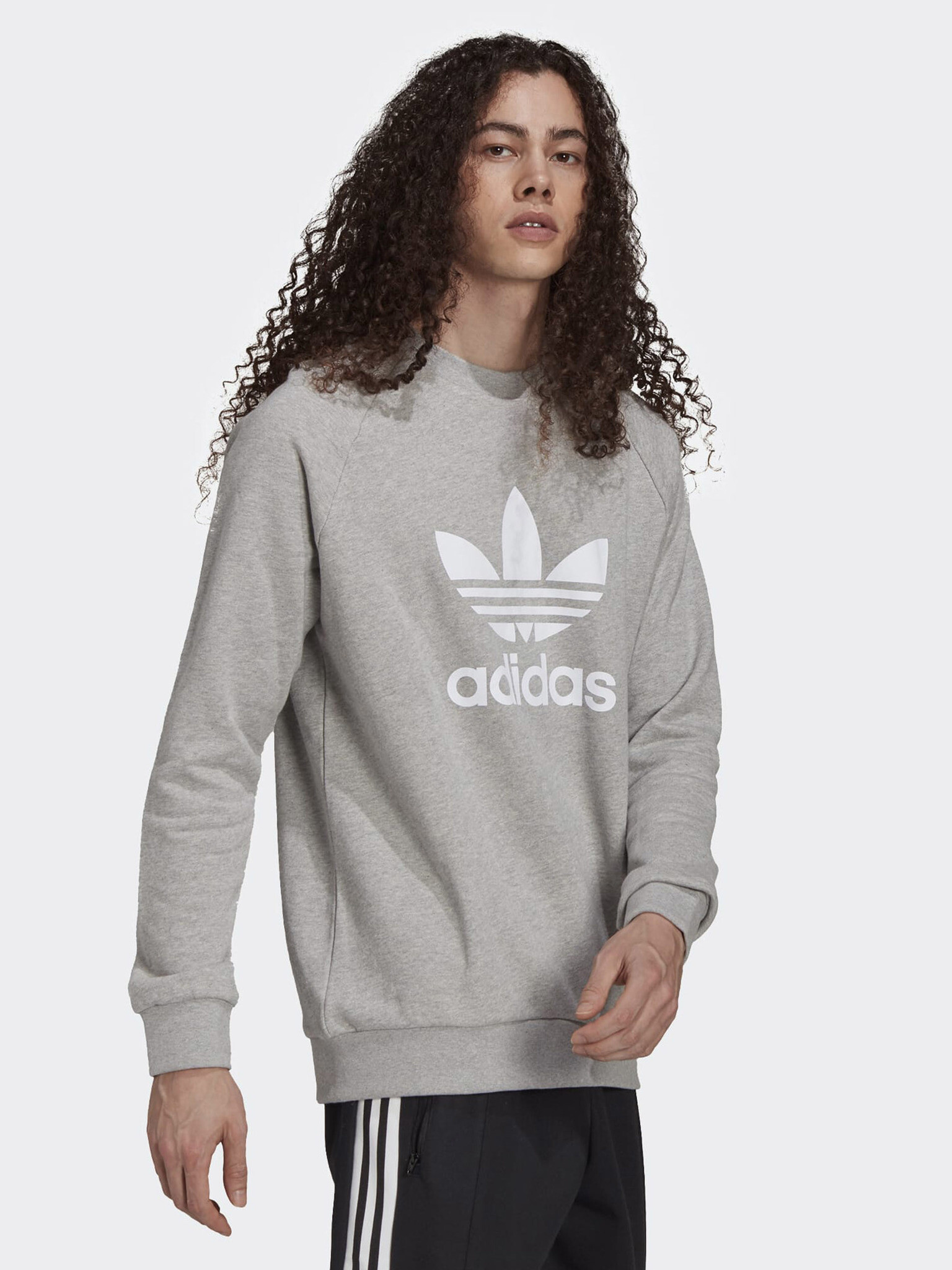 adidas Originals Trefoil Mikina Šedá - Pepit.cz