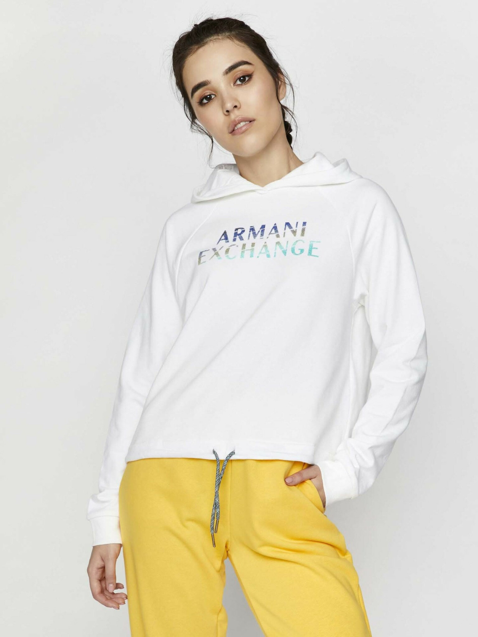 Armani Exchange Mikina Bílá - Pepit.cz