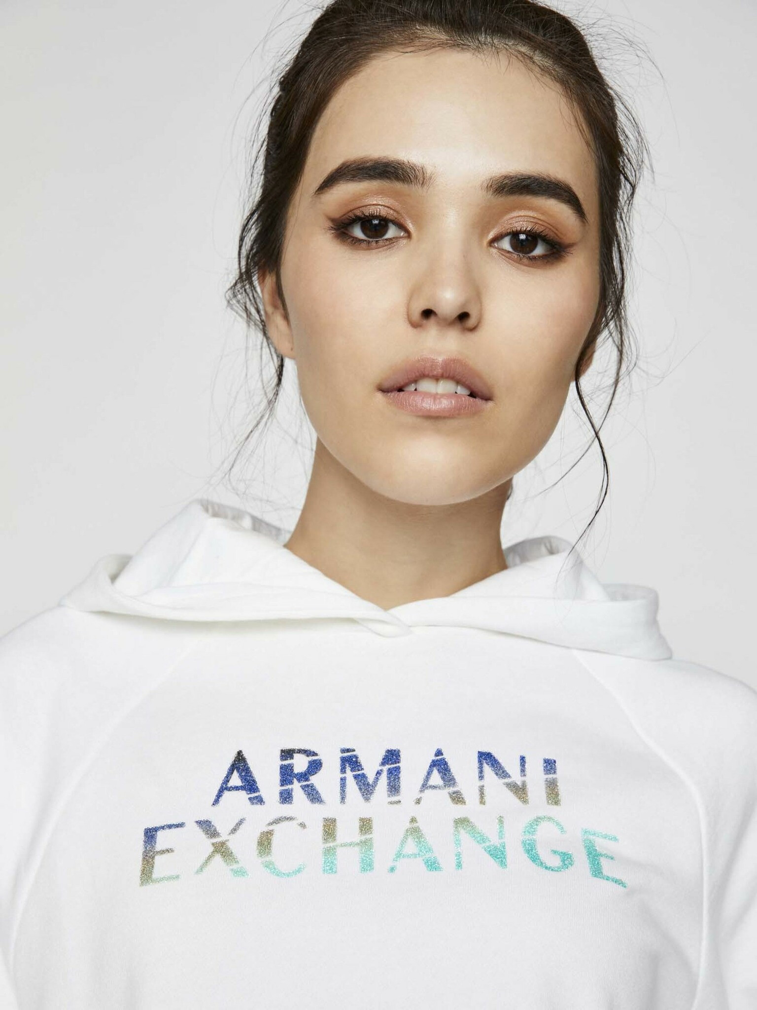 Armani Exchange Mikina Bílá - Pepit.cz