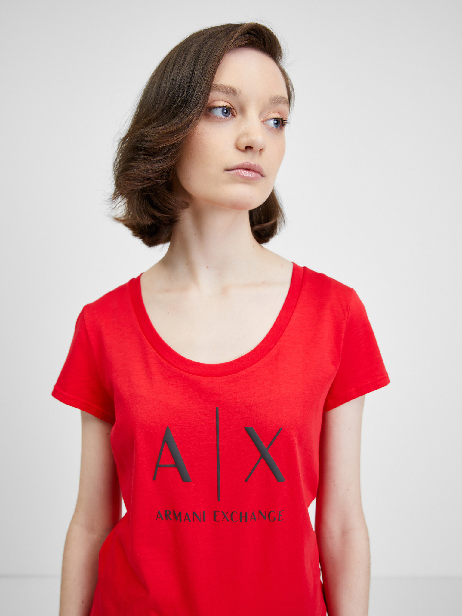 Armani Exchange Triko Červená - Pepit.cz