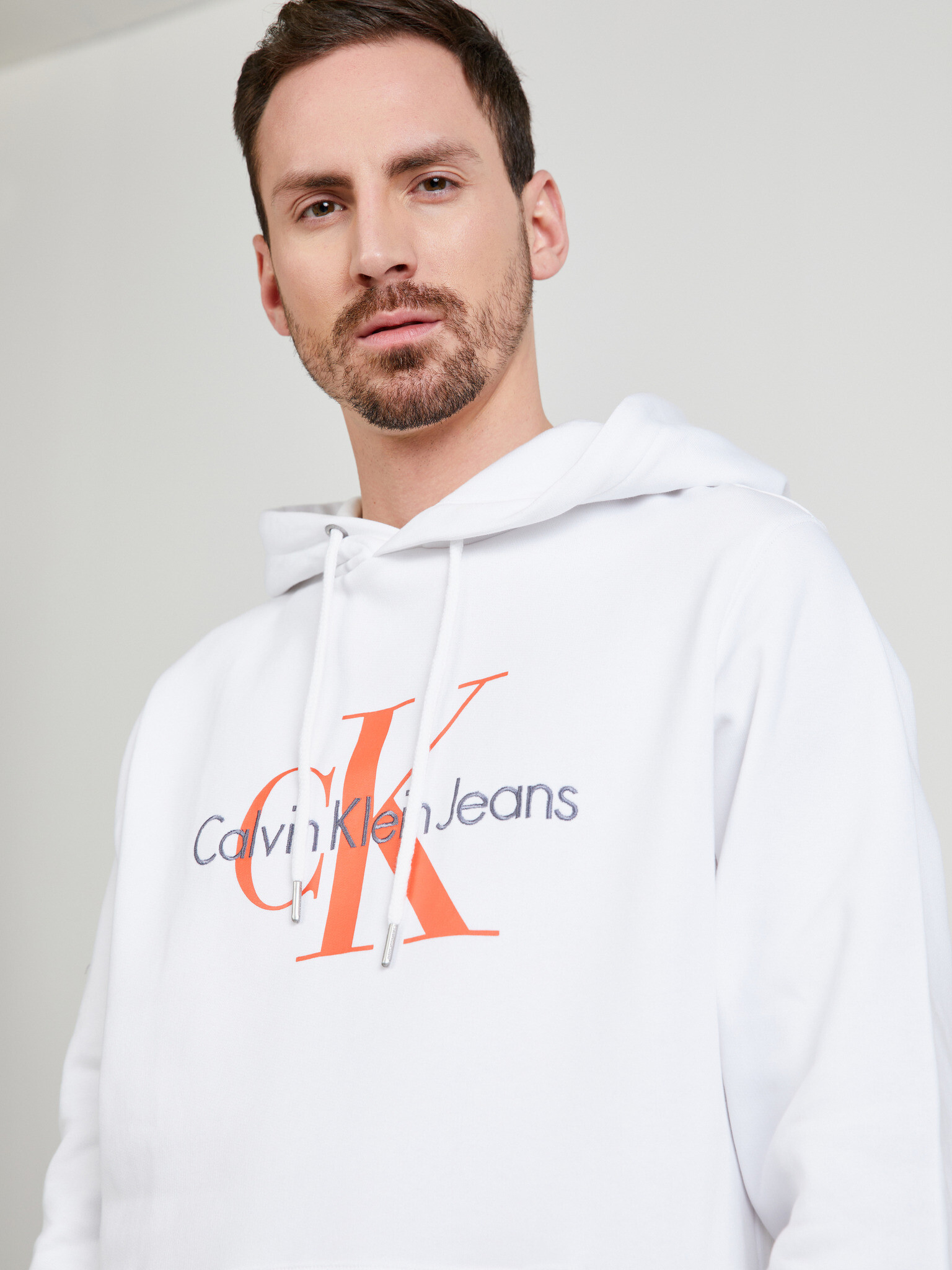 Calvin Klein Jeans Mikina Bílá - Pepit.cz