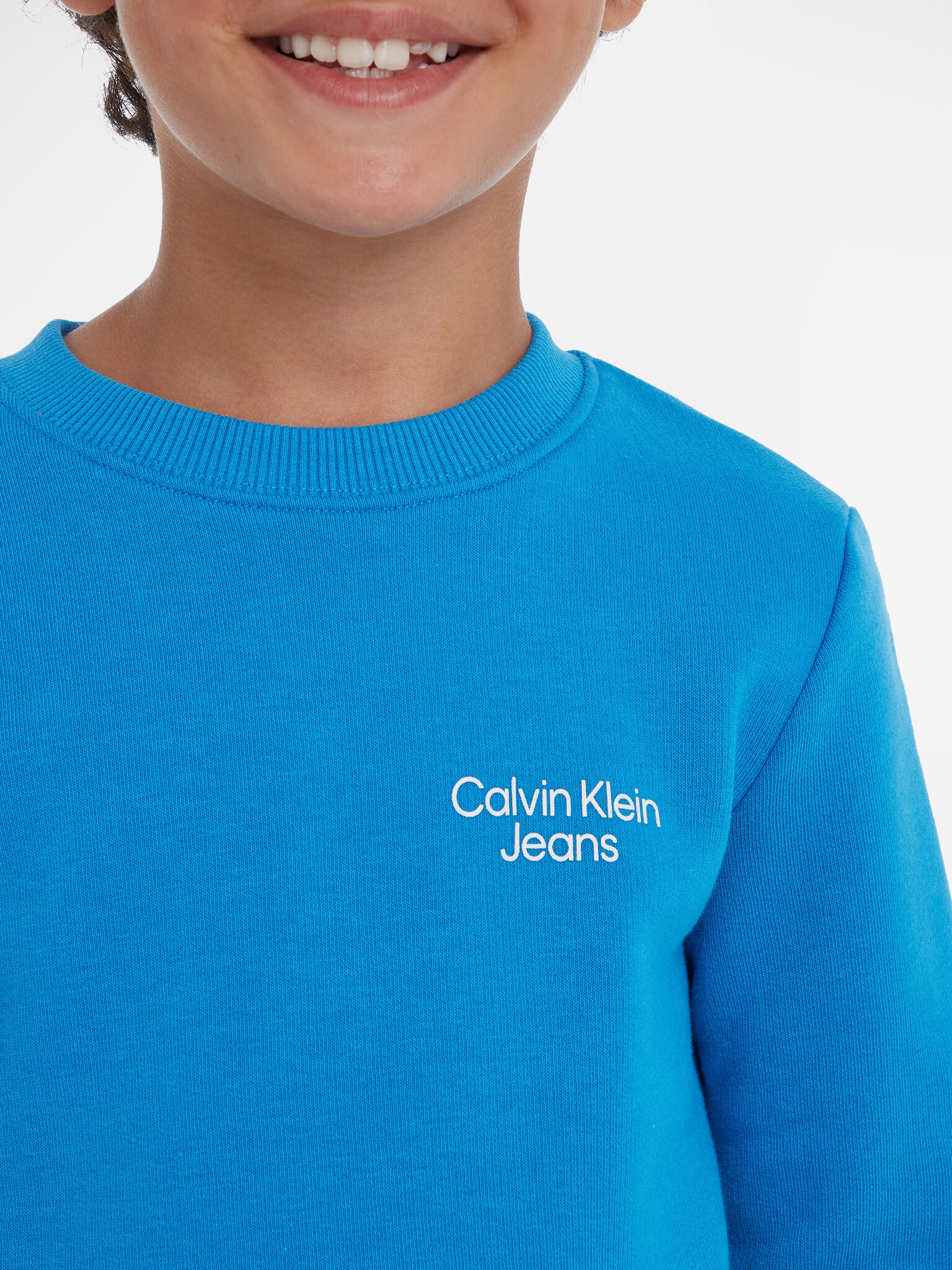 Calvin Klein Jeans Mikina dětská Modrá - Pepit.cz