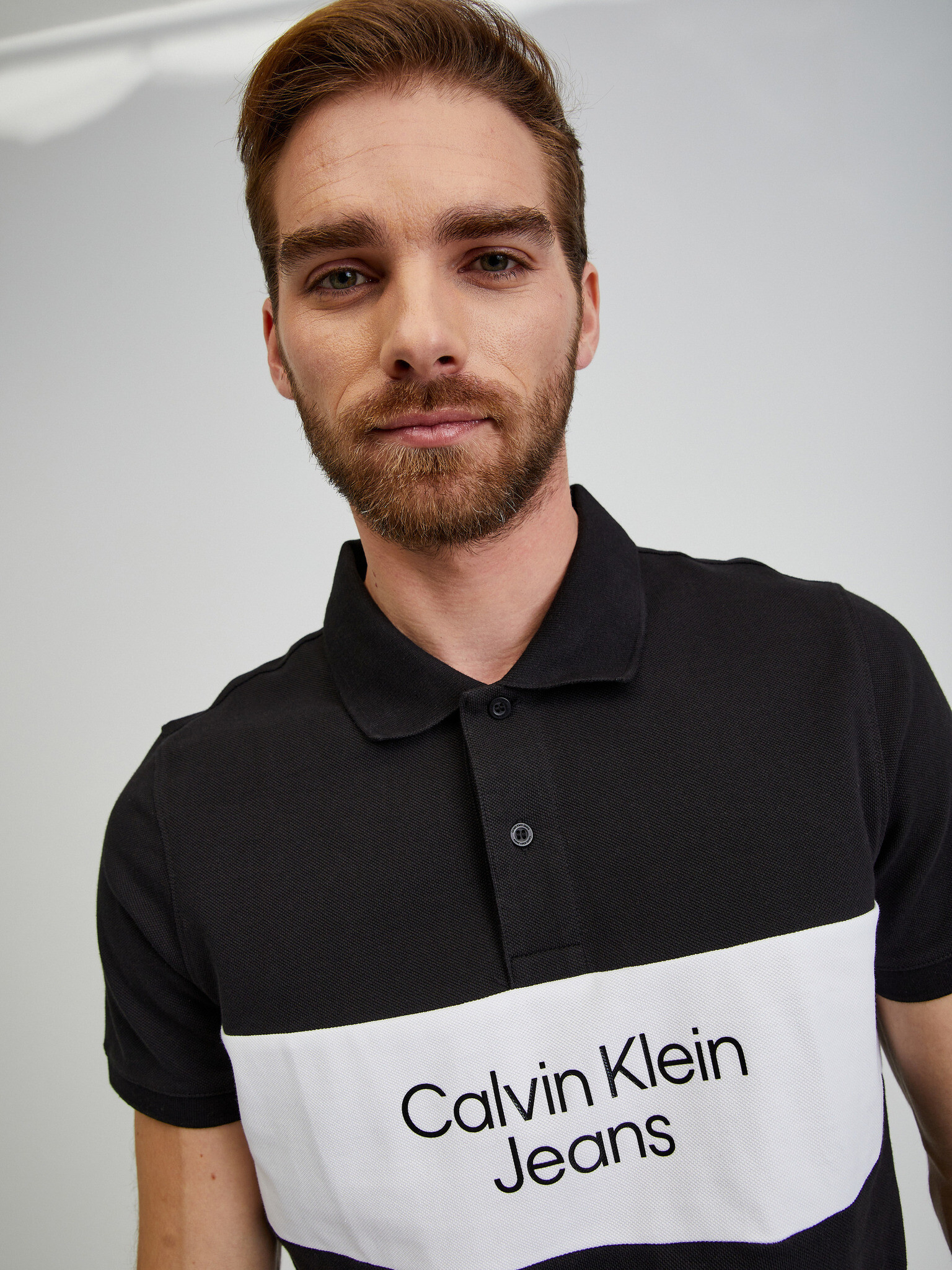 Calvin Klein Jeans Polo triko Černá - Pepit.cz