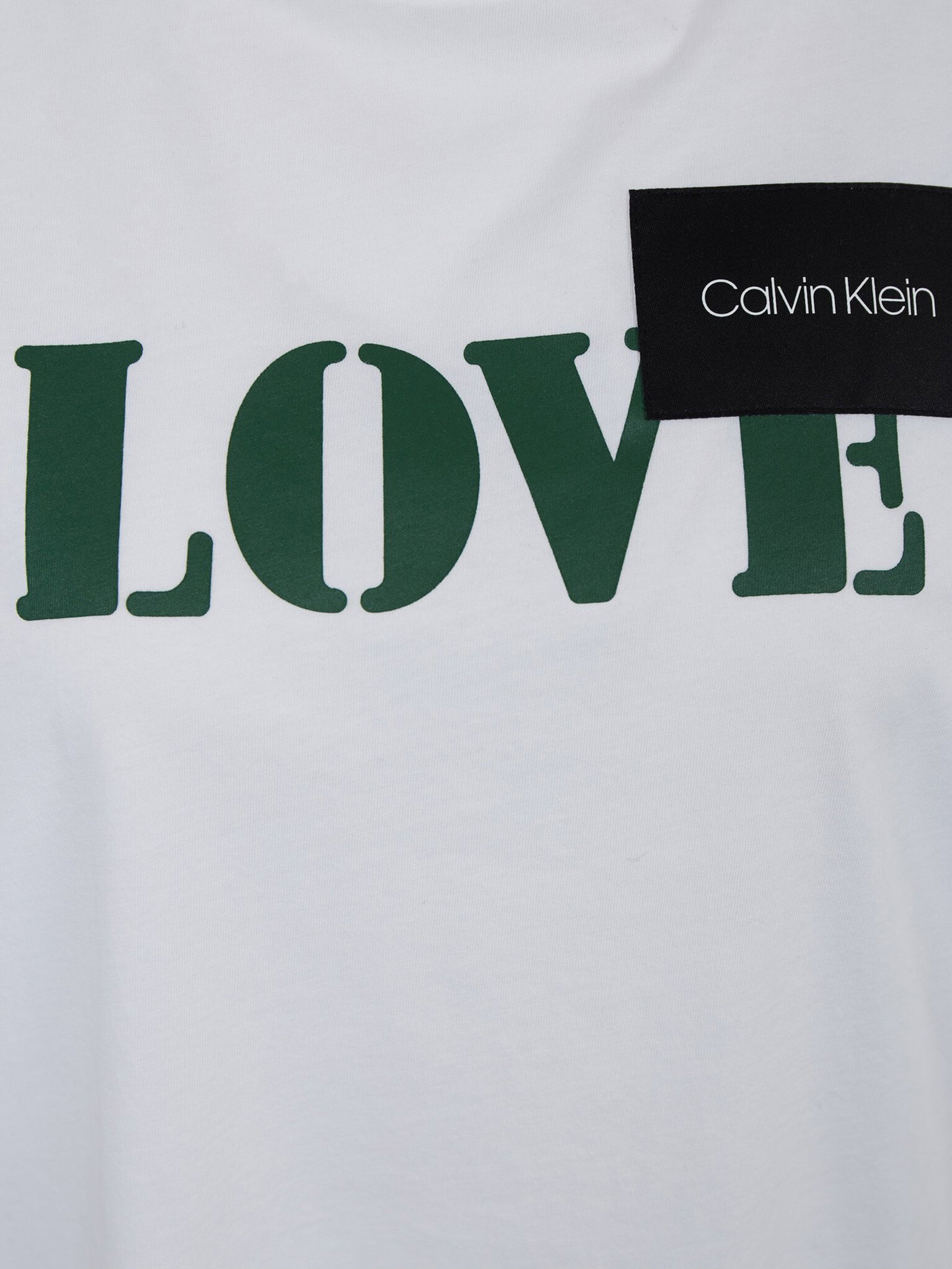 Calvin Klein Jeans Prt Love Logo Triko Bílá - Pepit.cz