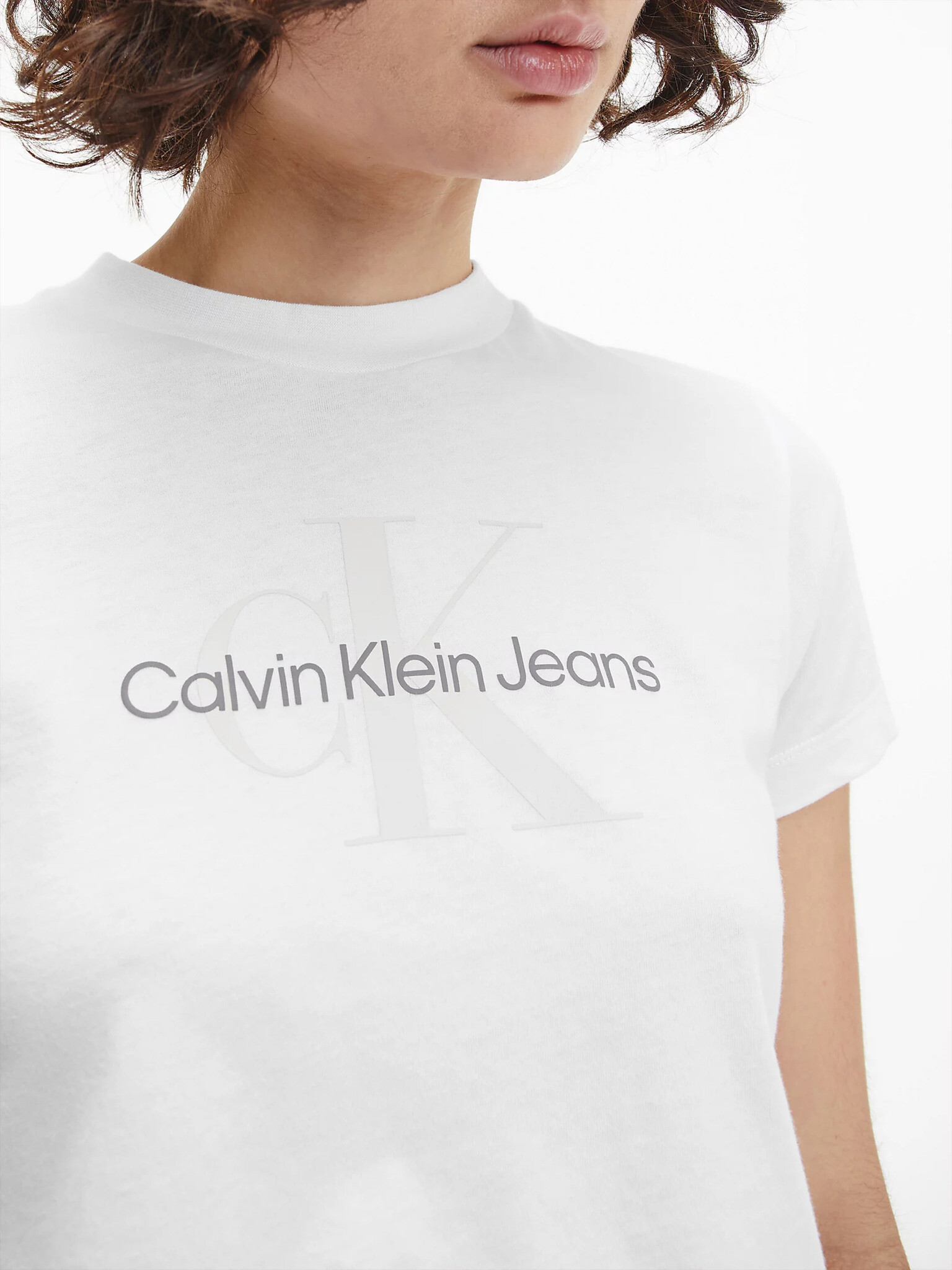 Calvin Klein Jeans Seasonal Monogram Baby Triko Bílá - Pepit.cz