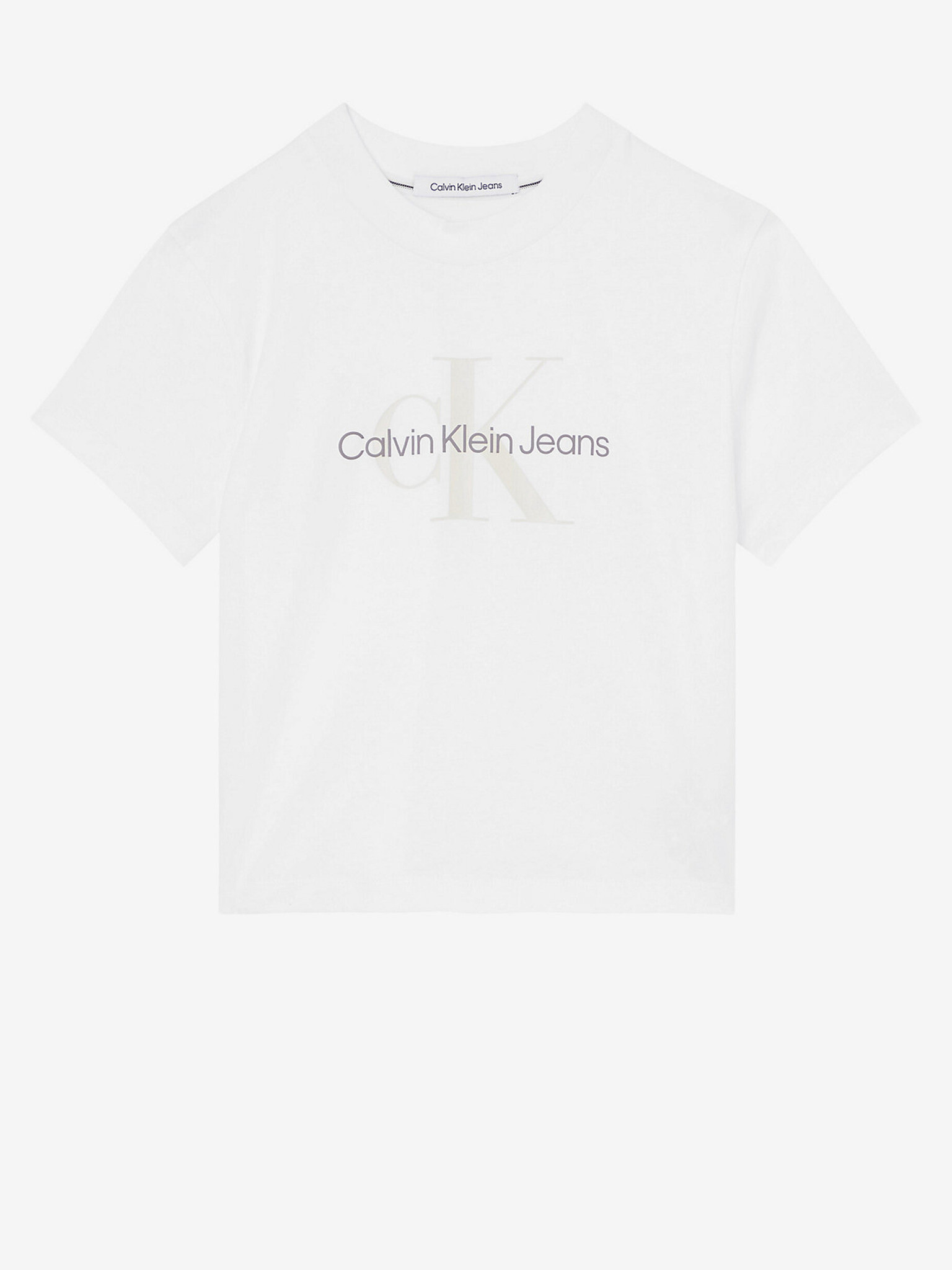 Calvin Klein Jeans Seasonal Monogram Baby Triko Bílá - Pepit.cz