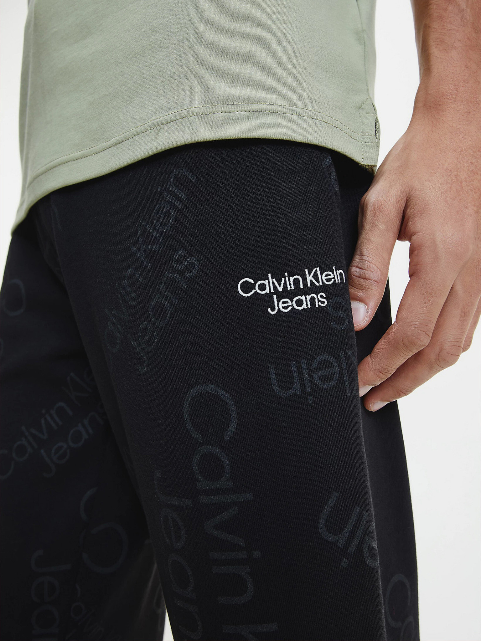 Calvin Klein Jeans Tepláky Černá - Pepit.cz