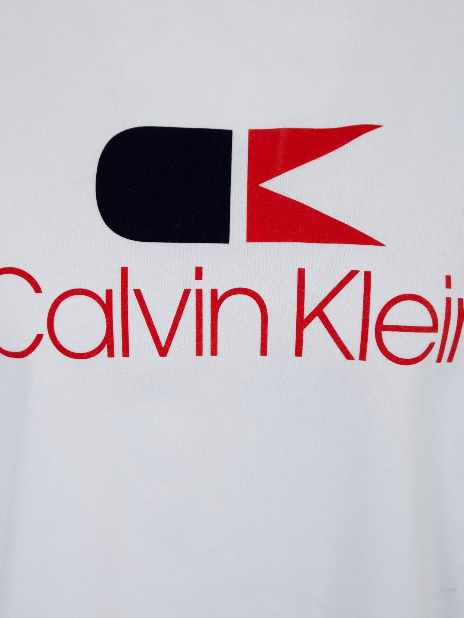 Calvin Klein Jeans Vintage Logo Large Triko Bílá - Pepit.cz