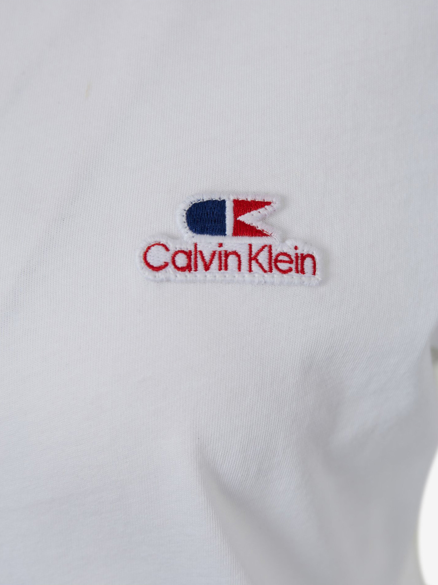 Calvin Klein Jeans Vintage Logo Small Triko Bílá - Pepit.cz