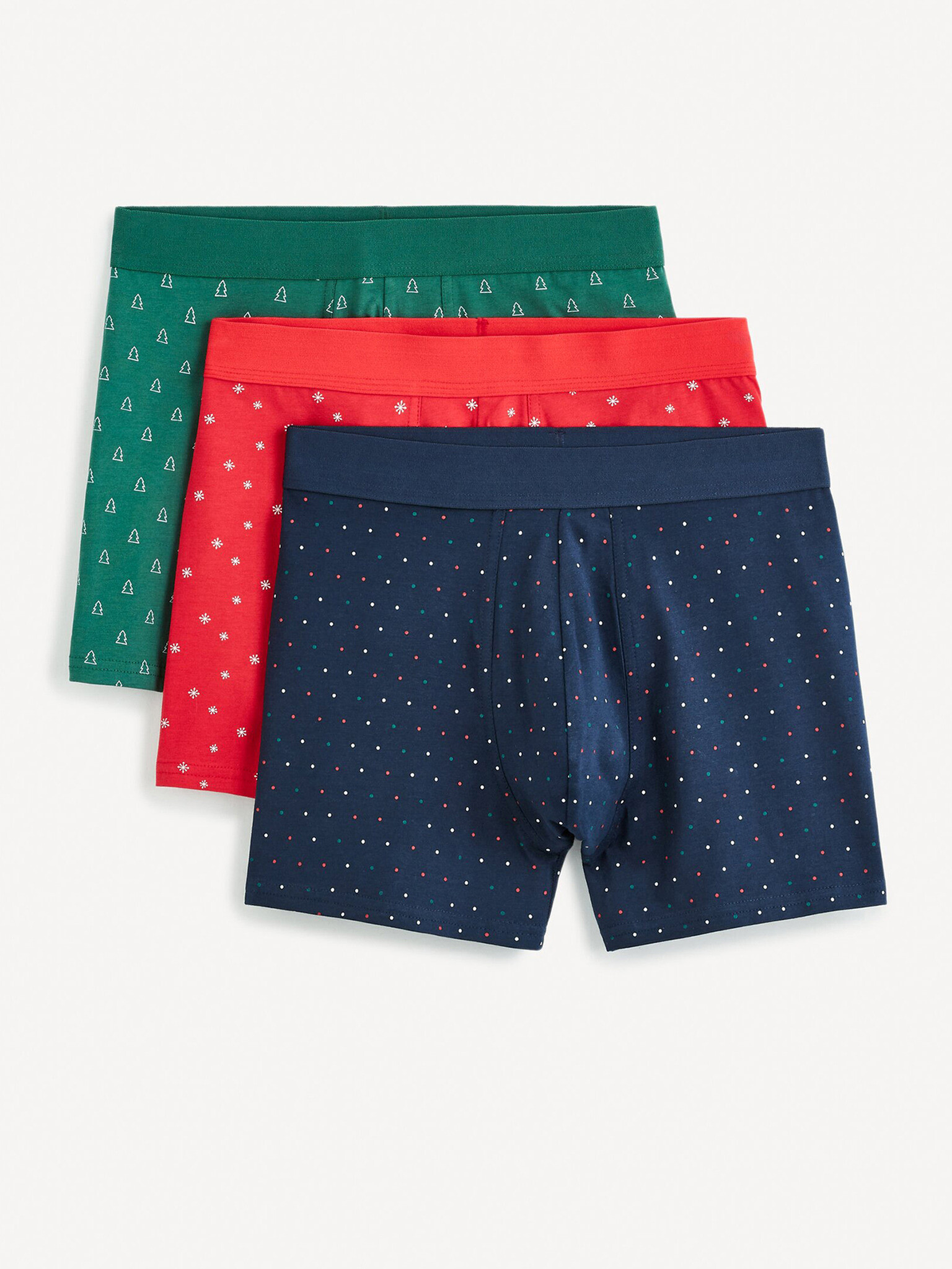 Celio Boxerky 3 ks Červená - Pepit.cz