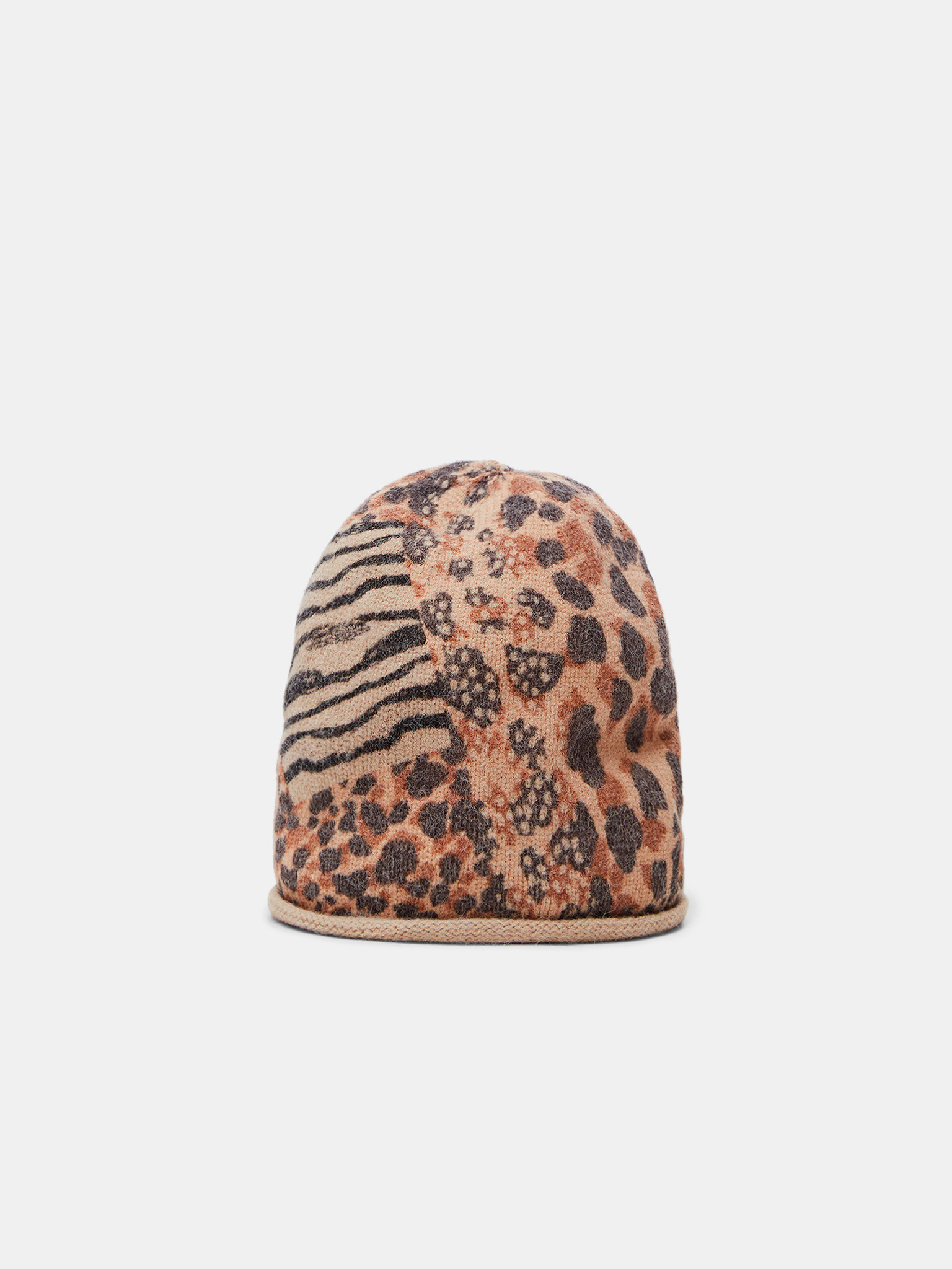 Desigual Animal Patch Gorro Čepice Hnědá - Pepit.cz