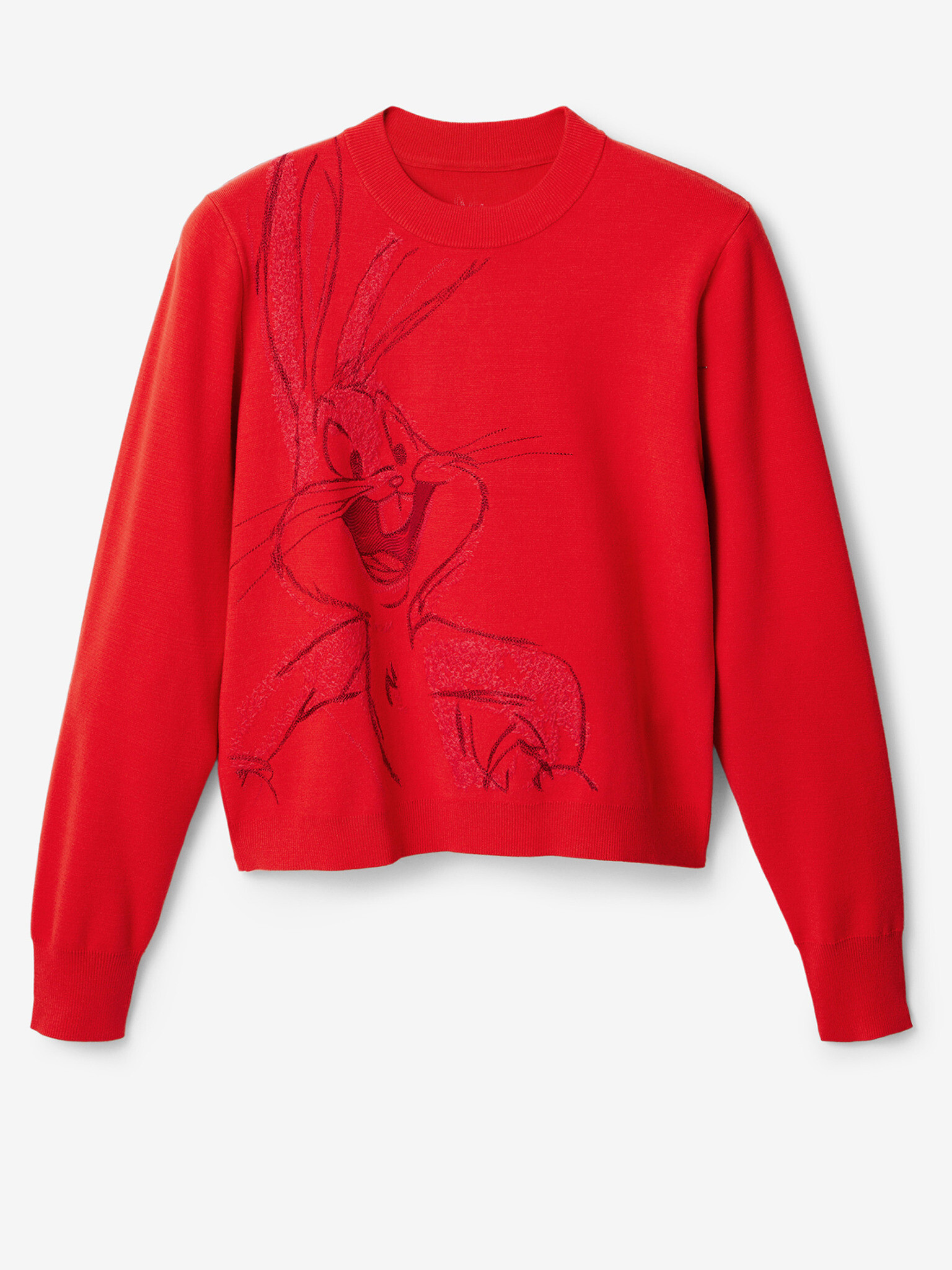 Desigual Bugs Bunny Mikina Červená - Pepit.cz