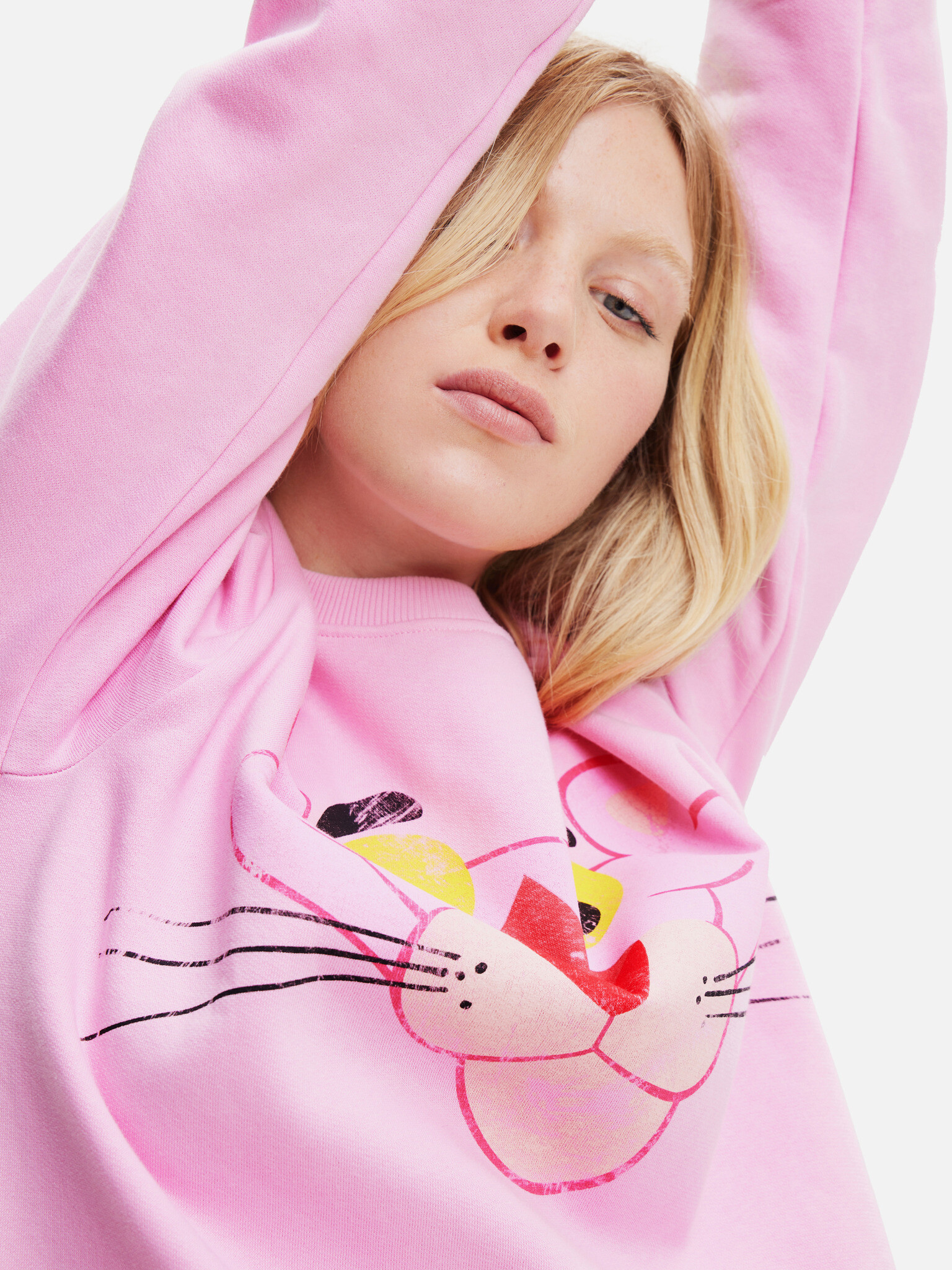 Desigual Pink Panther Mikina Růžová - Pepit.cz