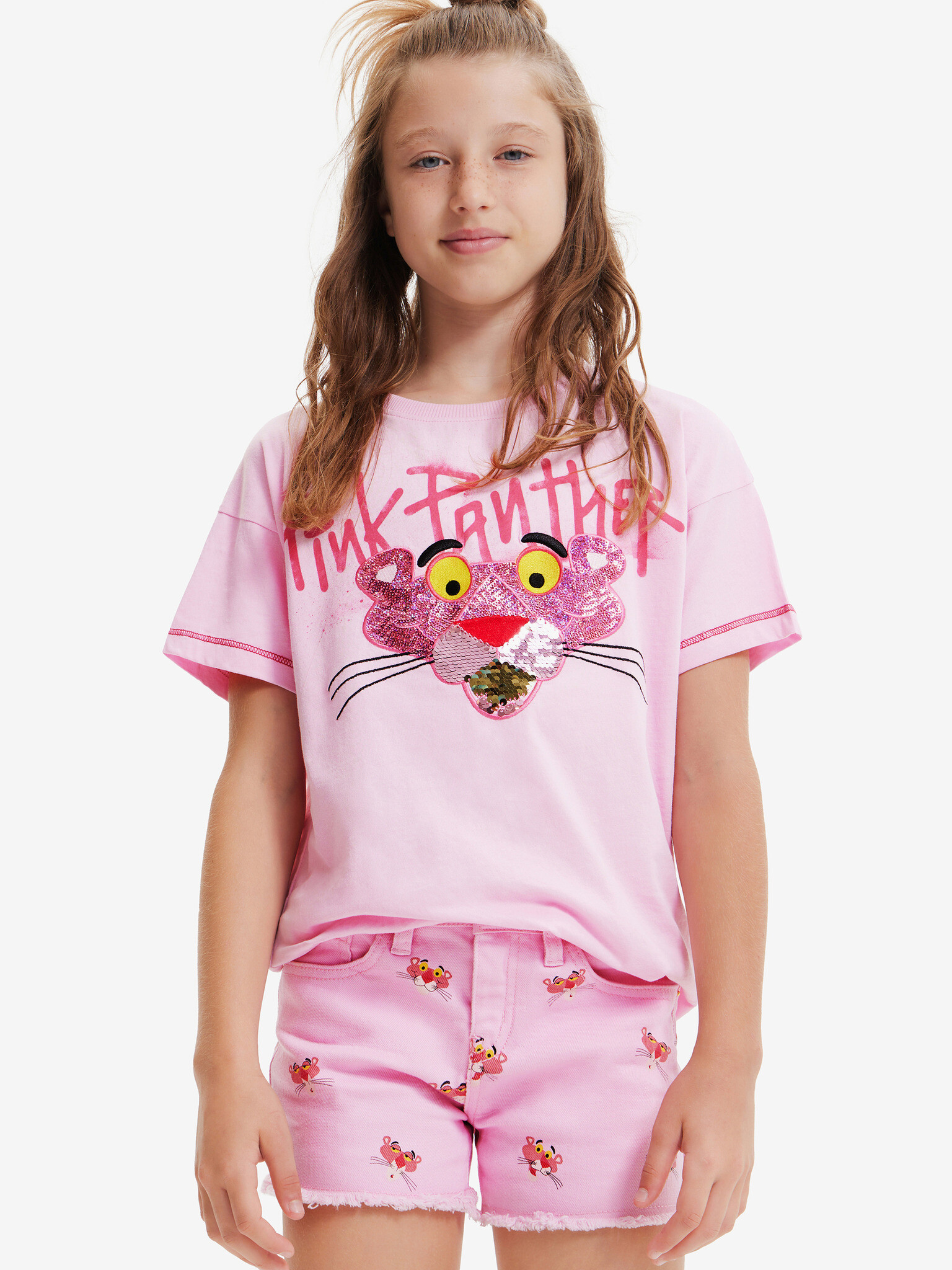 Desigual Pink Panther Triko dětské Růžová - Pepit.cz