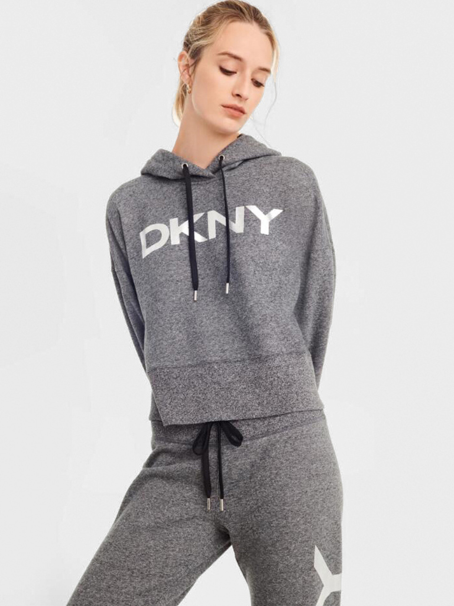 DKNY Exploded Logo Mikina Šedá - Pepit.cz