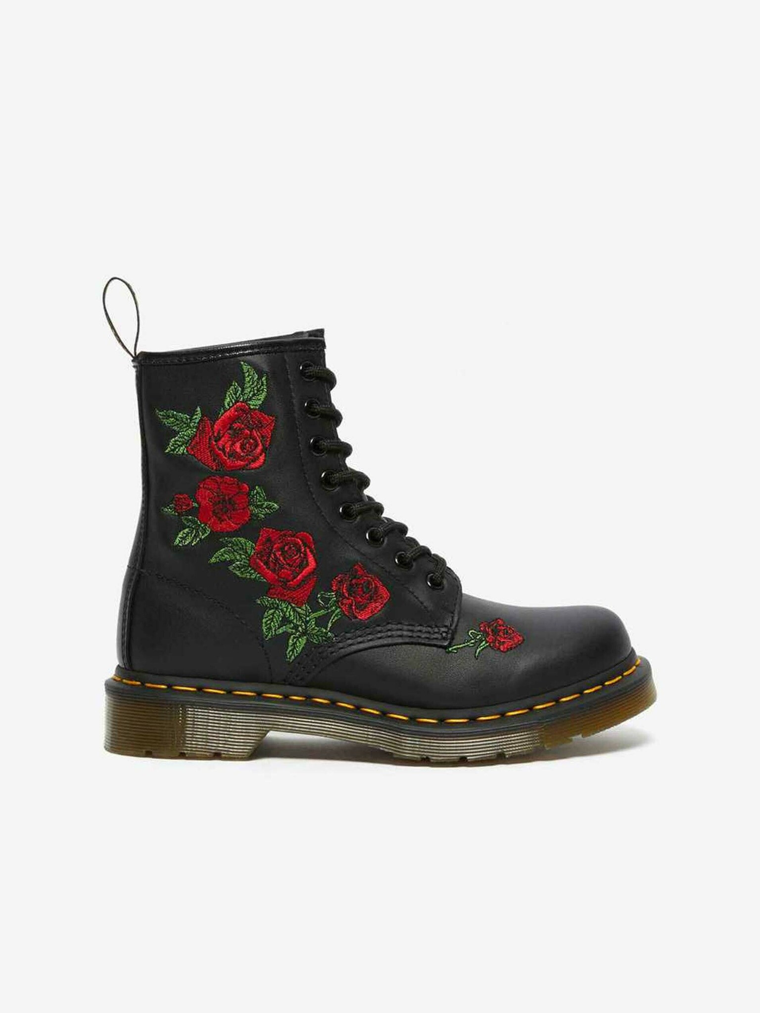 Dr. Martens 1460 Vonda Floral Leather Kotníková obuv Černá - Pepit.cz