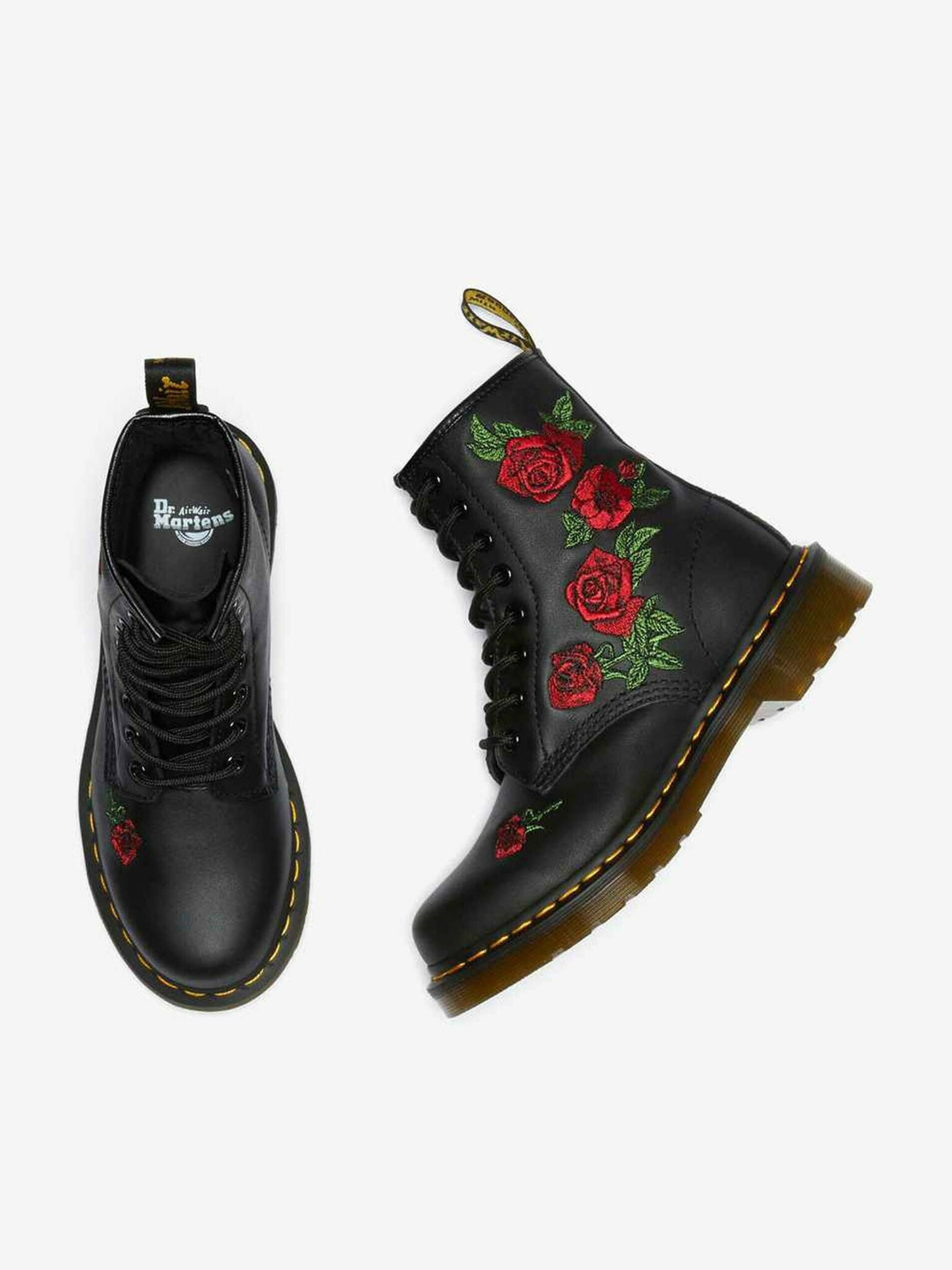 Dr. Martens 1460 Vonda Floral Leather Kotníková obuv Černá - Pepit.cz