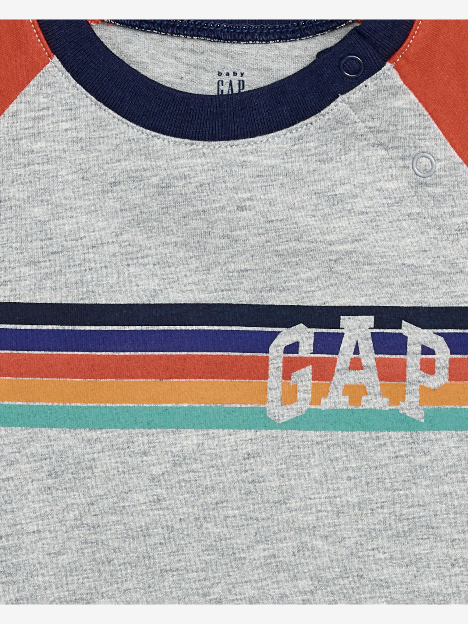 GAP Logo Arch Raglan Triko dětské Červená Šedá - Pepit.cz