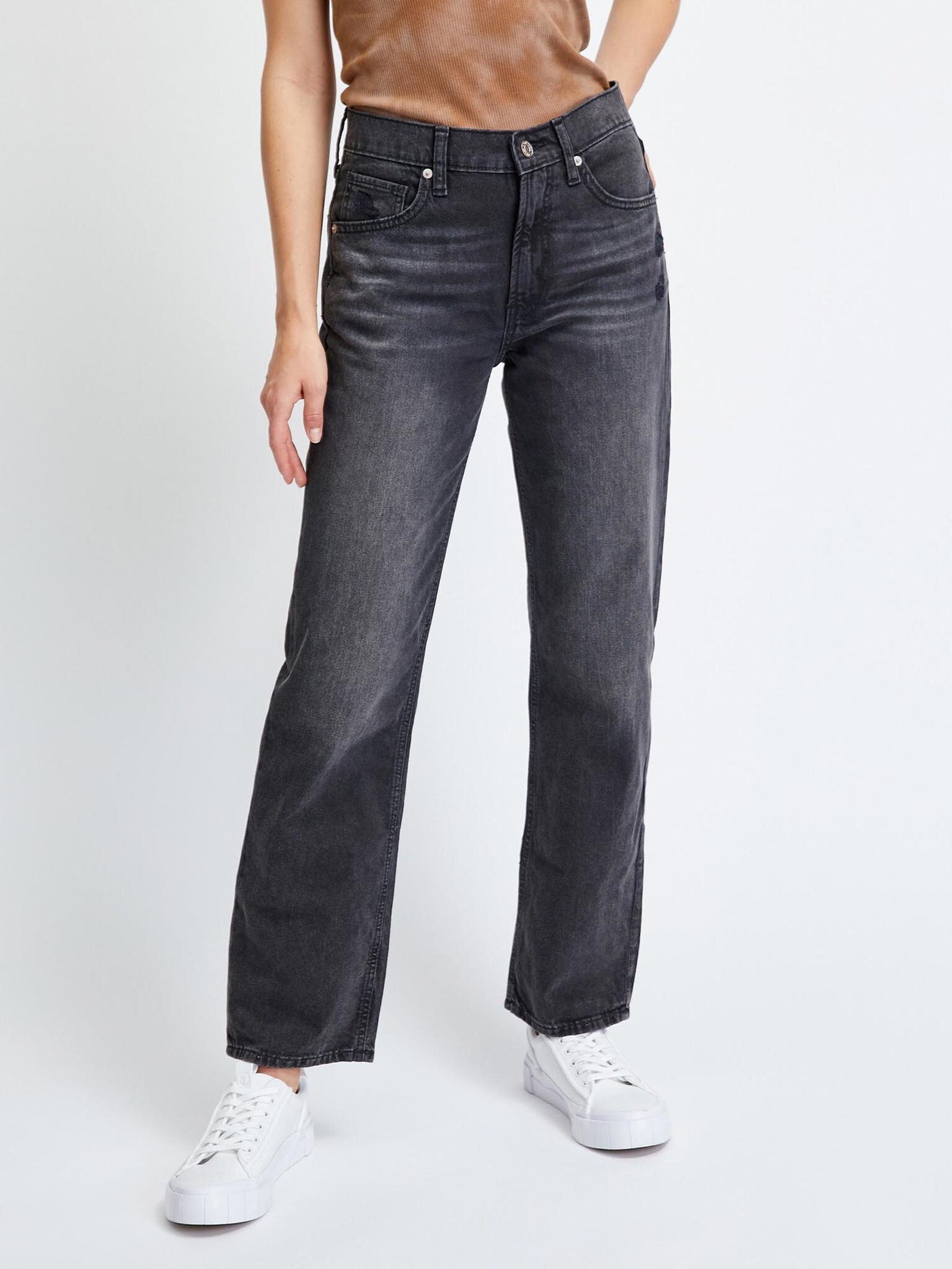 GAP loose mid rise Washwell Jeans Modrá - Pepit.cz