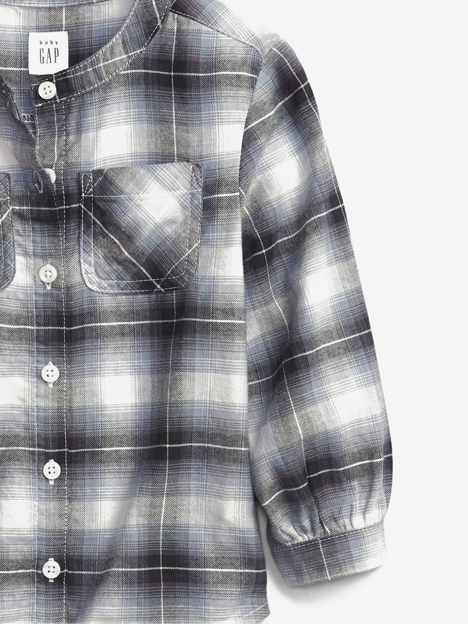 GAP Oversize Flannel Košile dětská Šedá - Pepit.cz