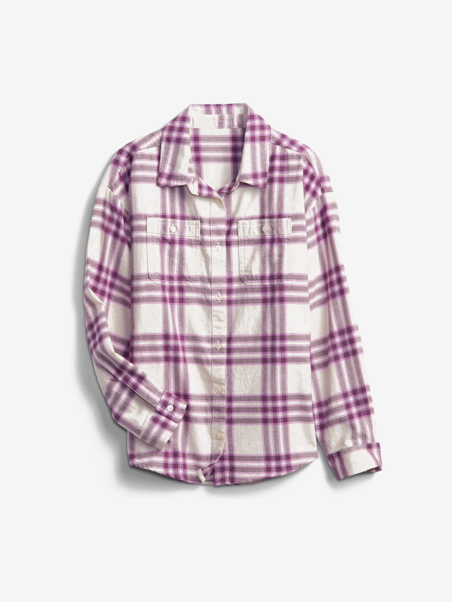 GAP Oversize Plaid Košile dětská Fialová - Pepit.cz