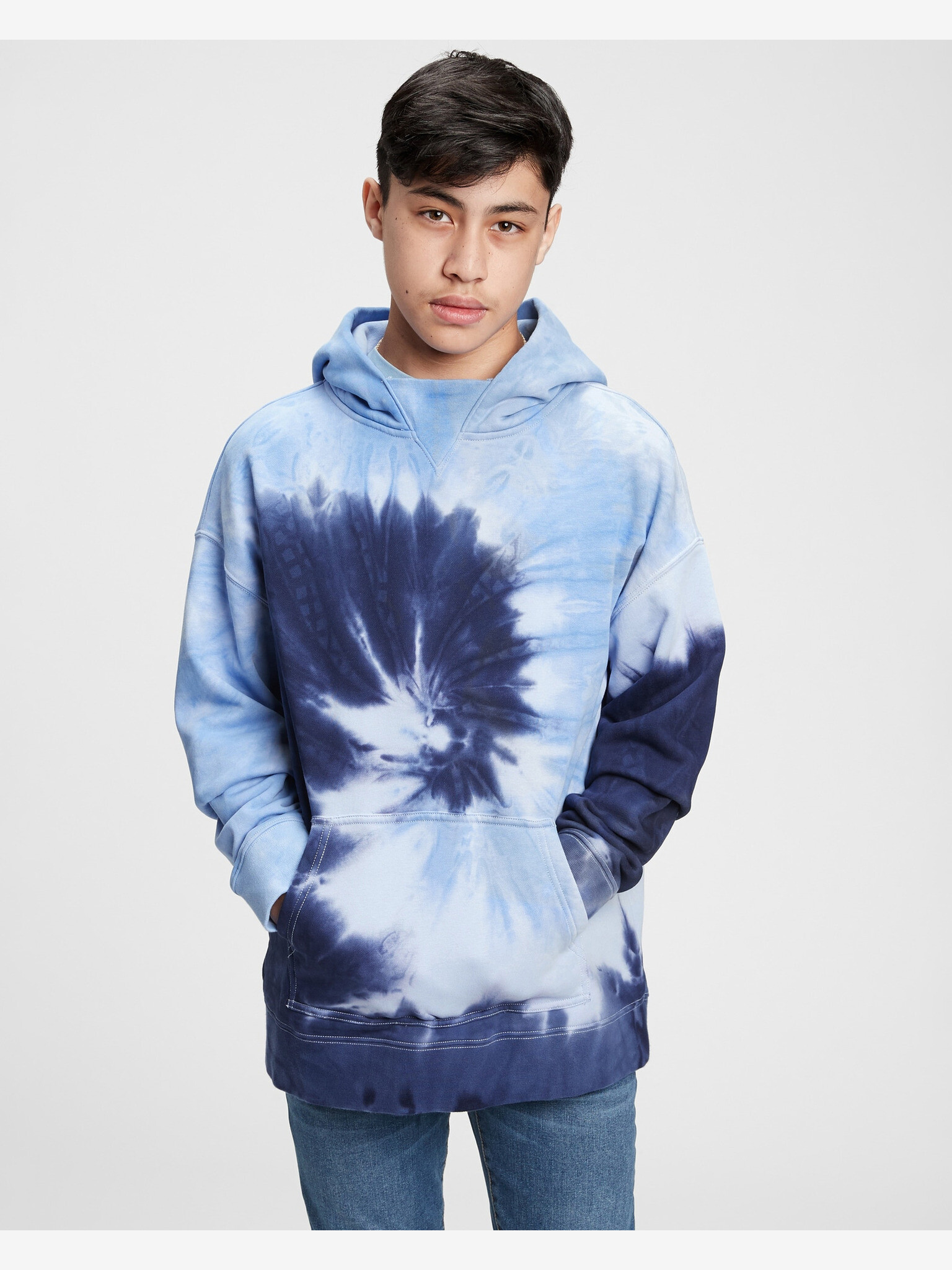 GAP Tie-Dye Mikina dětská Červená - Pepit.cz