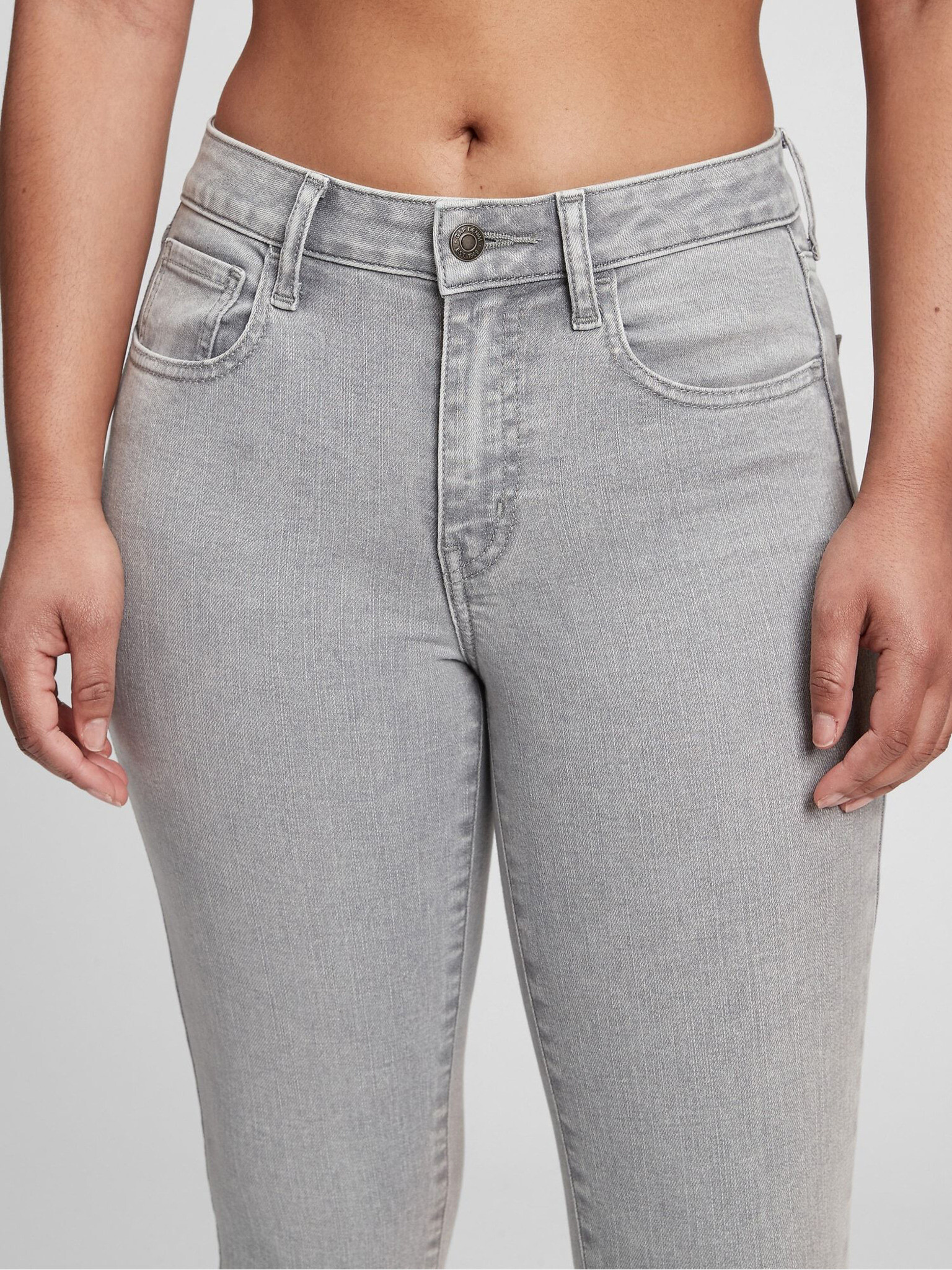 GAP Universal Jegging Mr Gray Aline Jeans Šedá - Pepit.cz