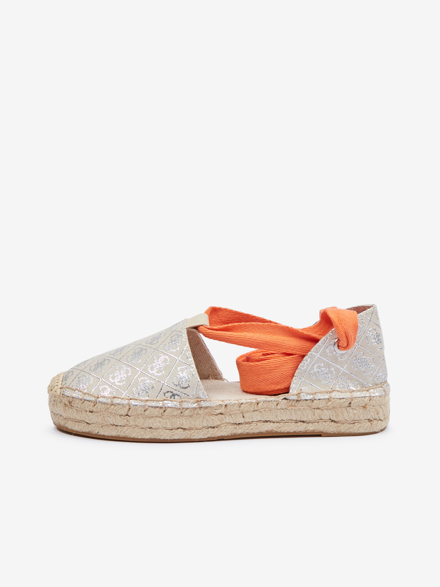 Guess Jalene 3 Espadrilky Stříbrná - Pepit.cz