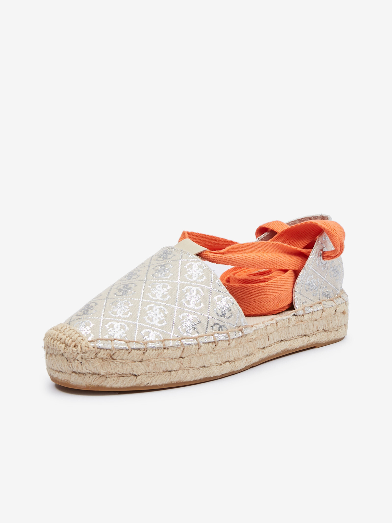 Guess Jalene 3 Espadrilky Stříbrná - Pepit.cz