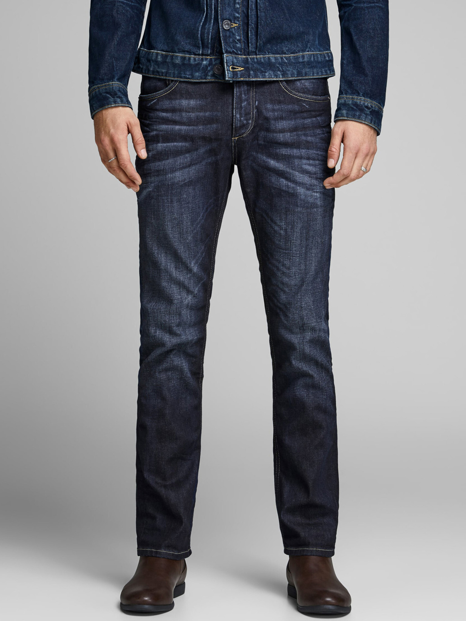 Jack & Jones Clark Original Jeans Modrá - Pepit.cz