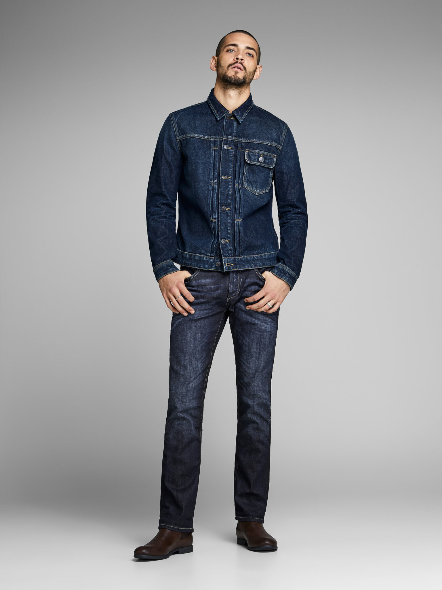 Jack & Jones Clark Original Jeans Modrá - Pepit.cz