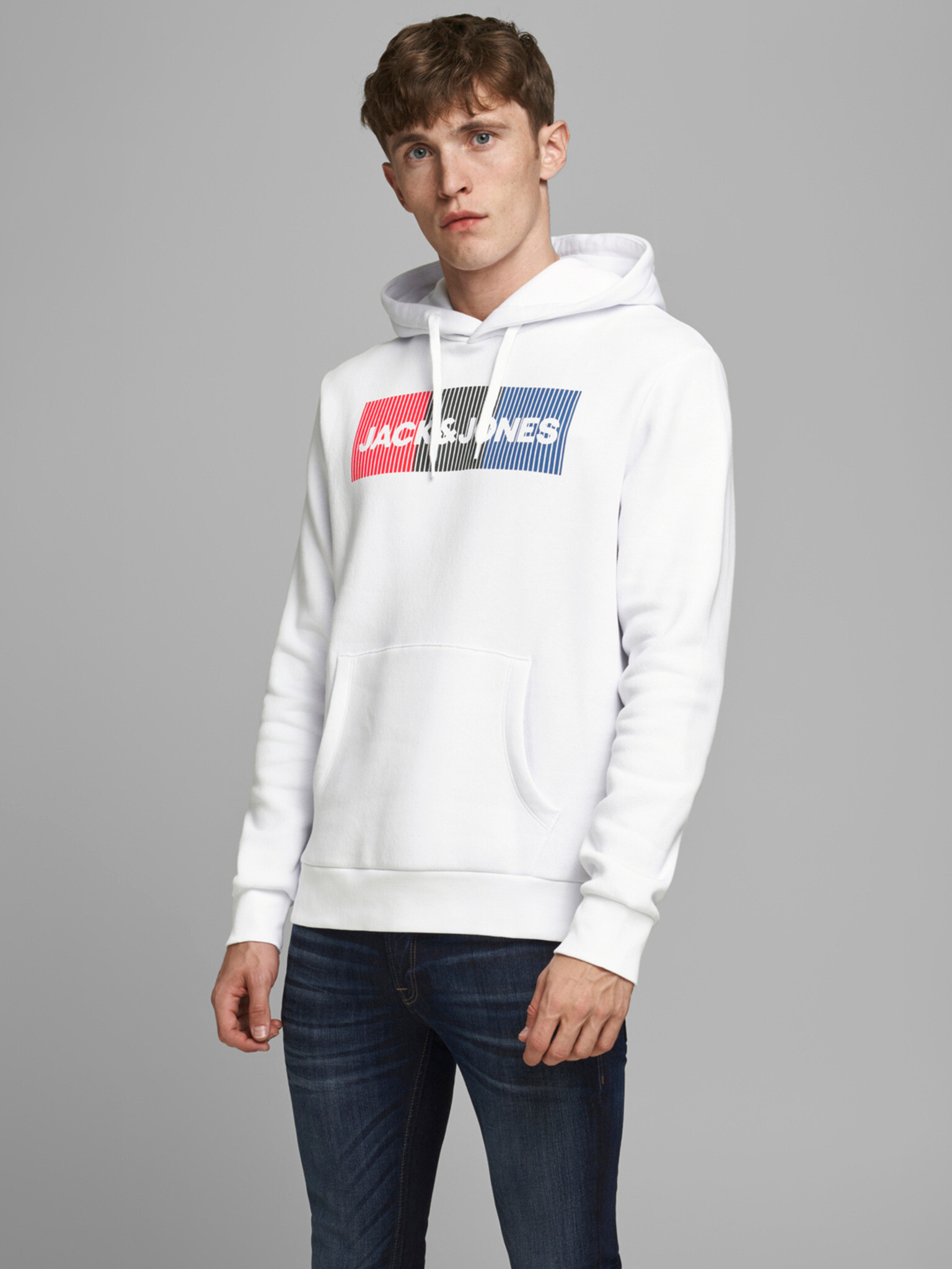 Jack & Jones Corp Mikina Bílá - Pepit.cz