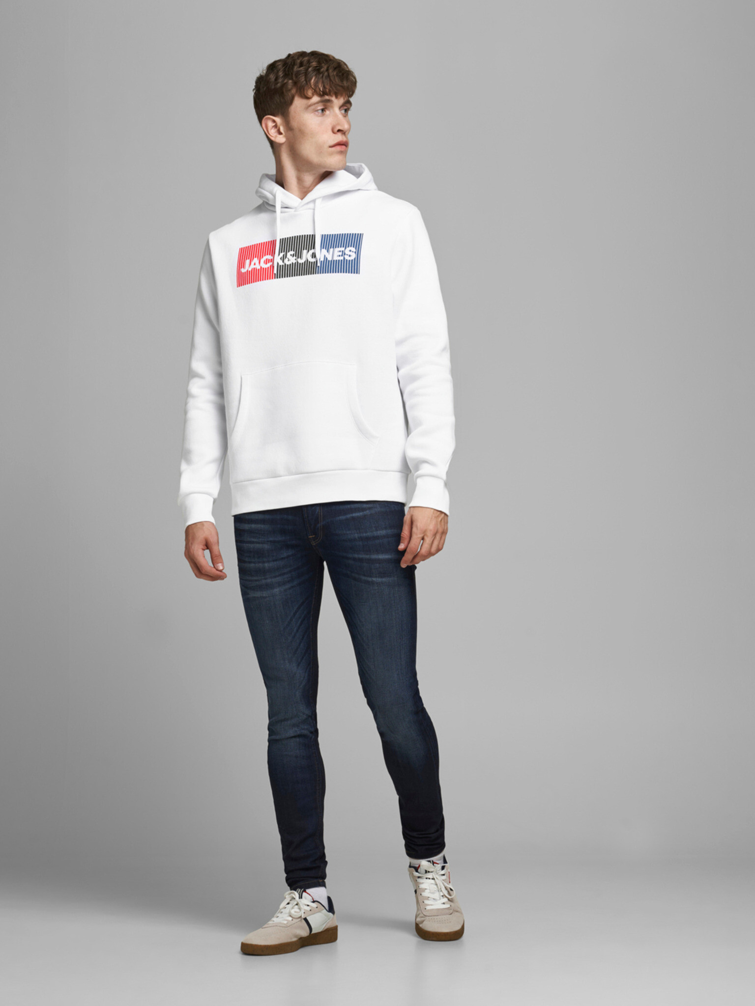 Jack & Jones Corp Mikina Bílá - Pepit.cz