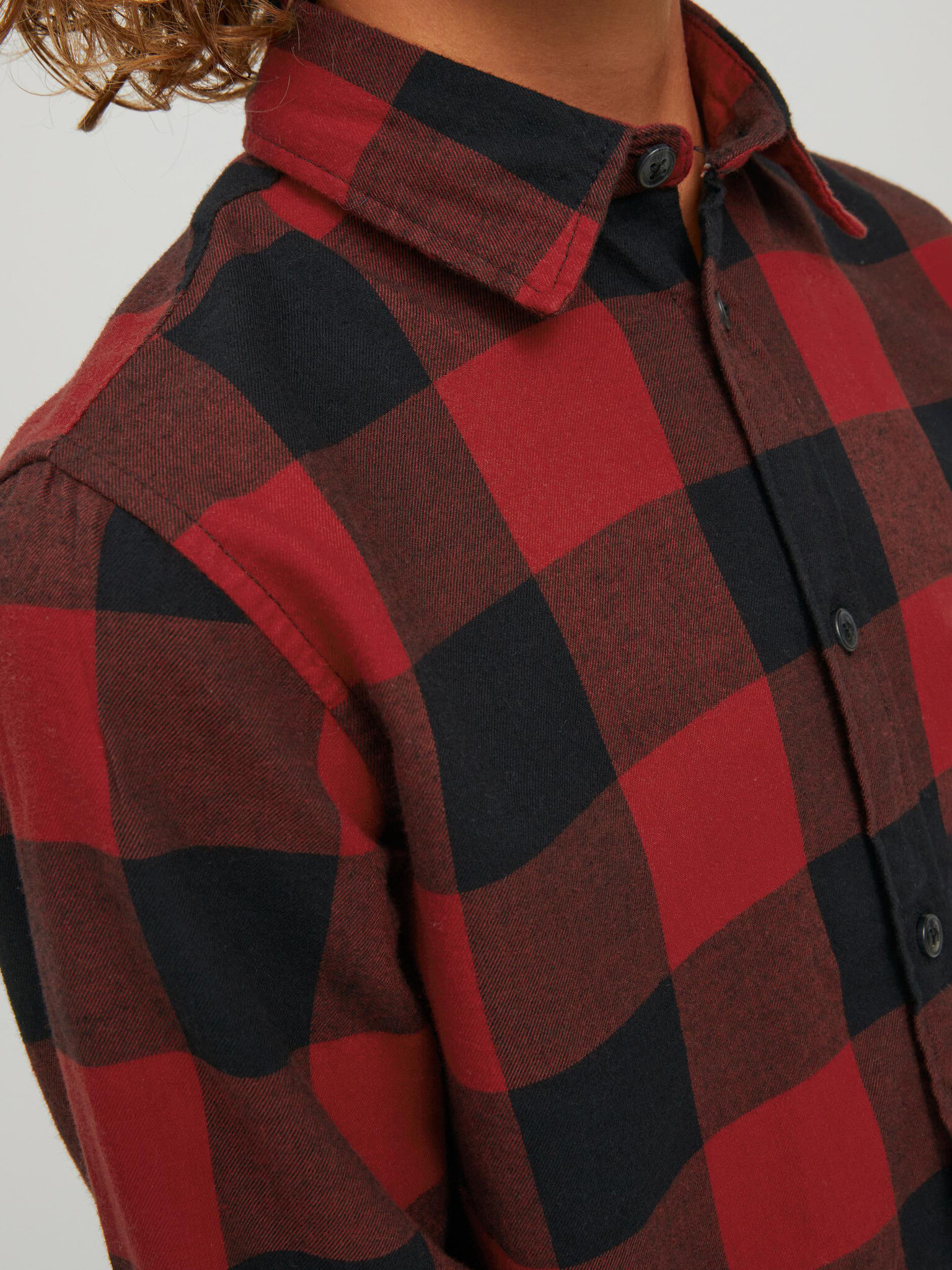 Jack & Jones Gingham Košile dětská Červená - Pepit.cz