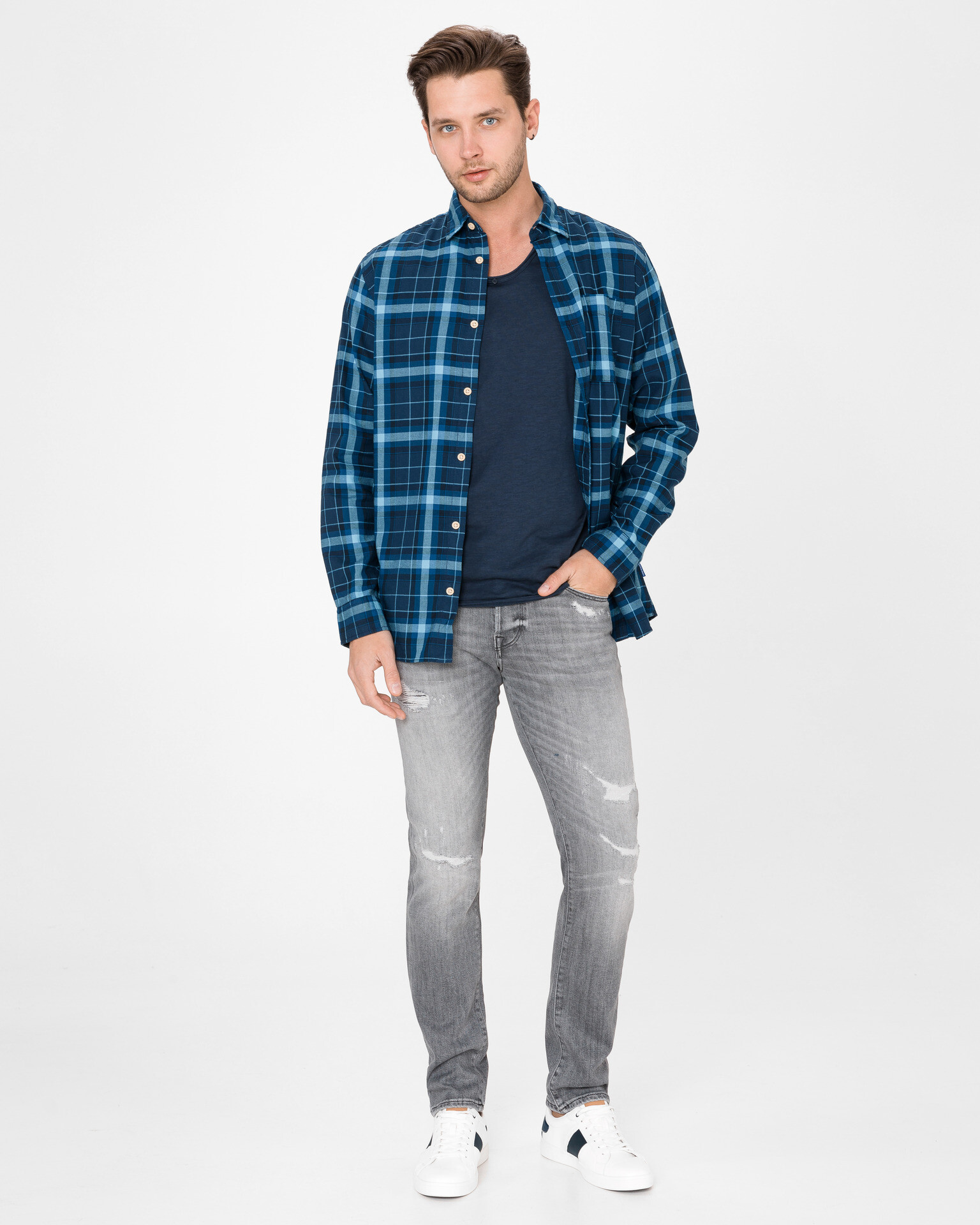 Jack & Jones Glenn Jeans Šedá - Pepit.cz