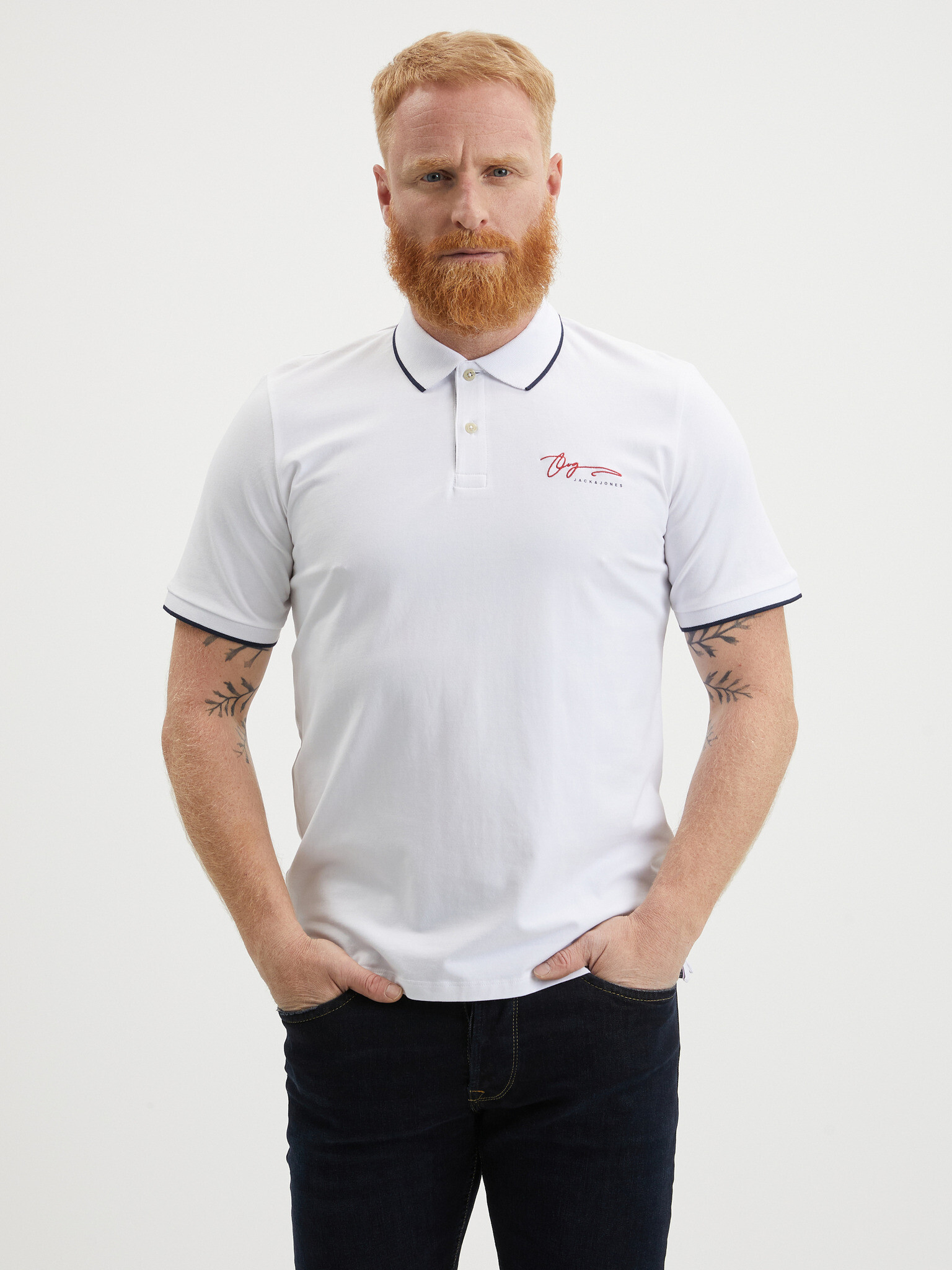 Jack & Jones Joshua Polo triko Bílá - Pepit.cz