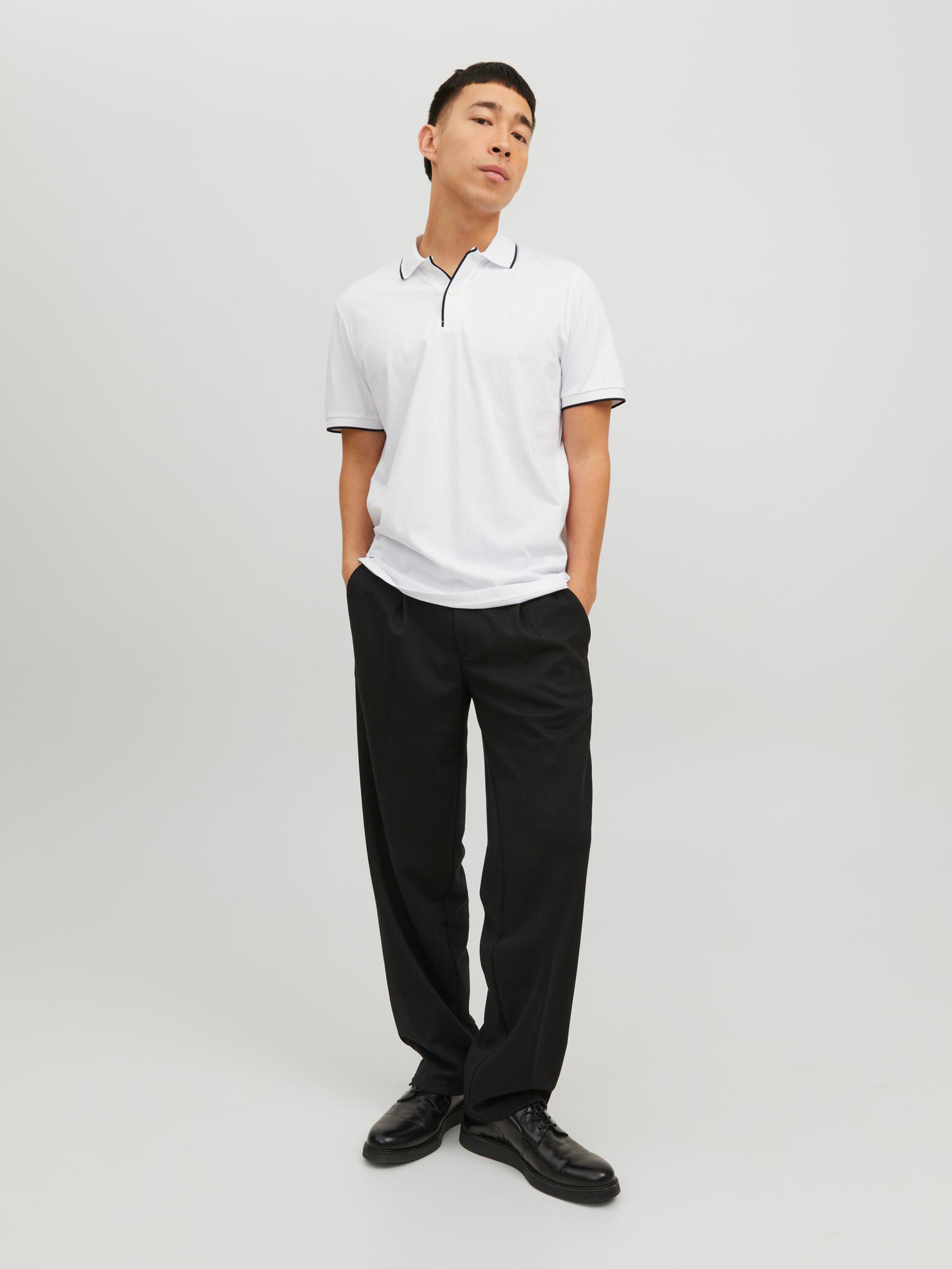 Jack & Jones La Porter Polo triko Bílá - Pepit.cz