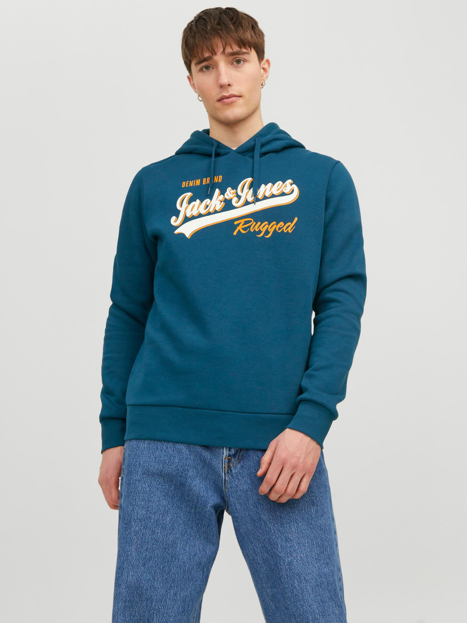 Jack & Jones Logo Mikina Modrá - Pepit.cz