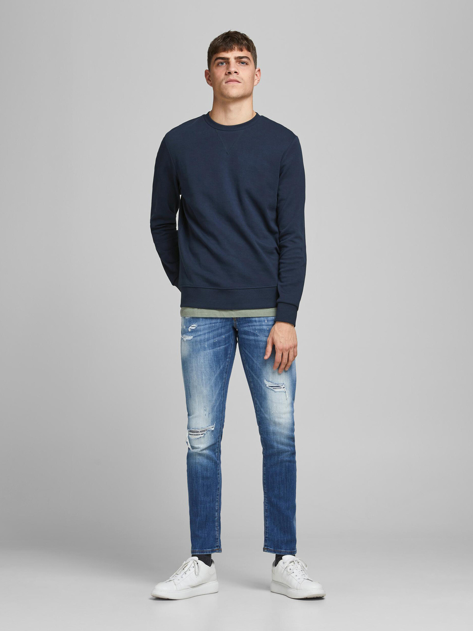 Jack & Jones Mikina Modrá - Pepit.cz