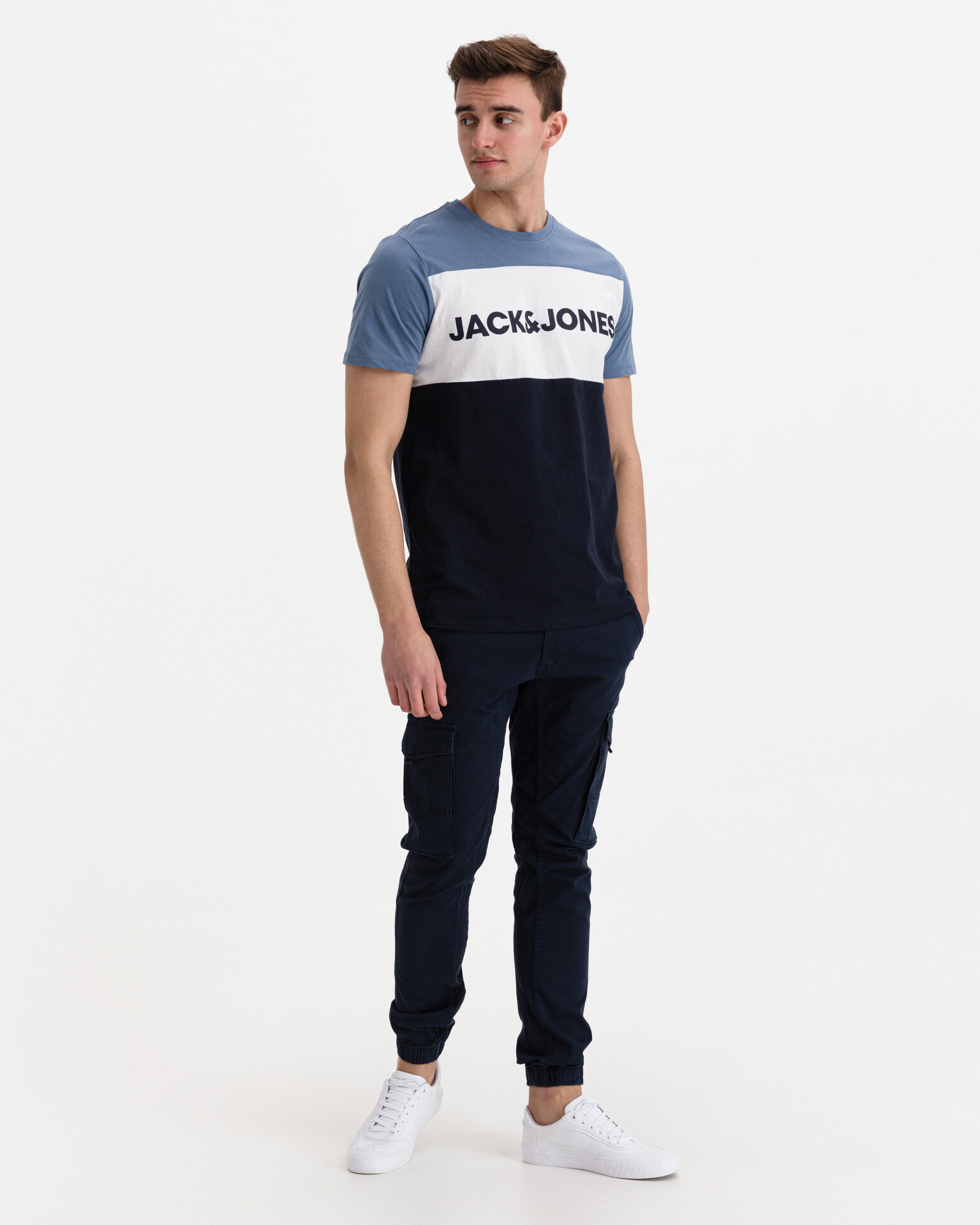 Jack & Jones Paul Flake Akm Cargo Kalhoty Modrá - Pepit.cz