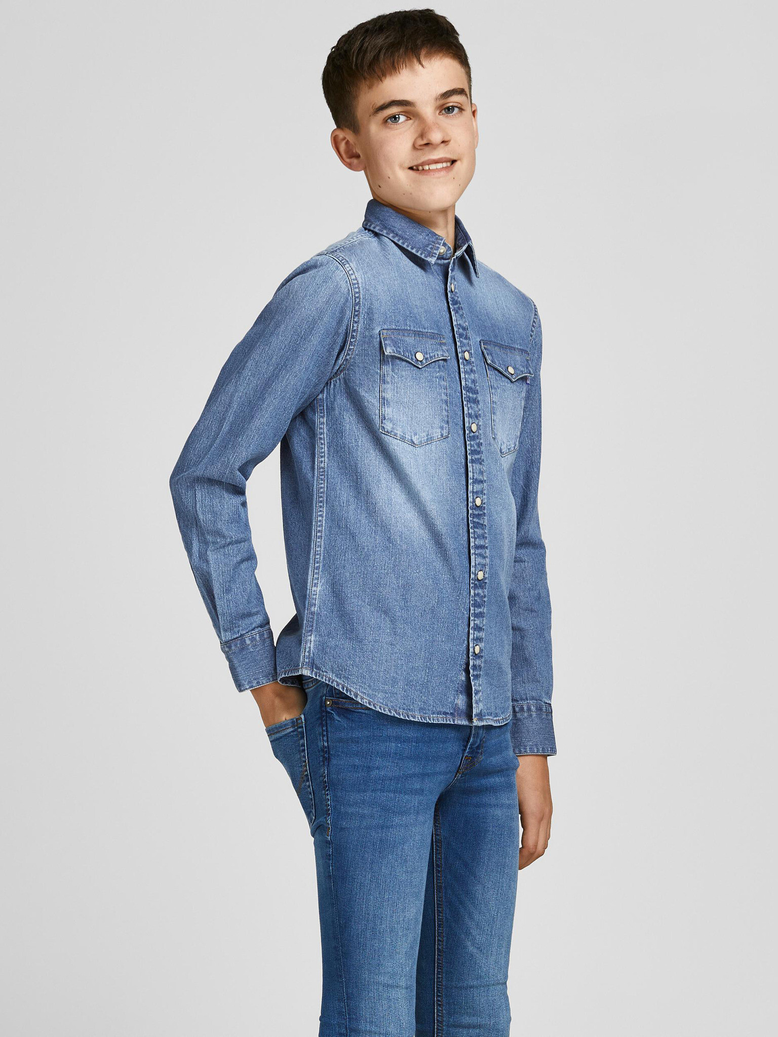 Jack & Jones Sheridan Košile dětská Modrá - Pepit.cz